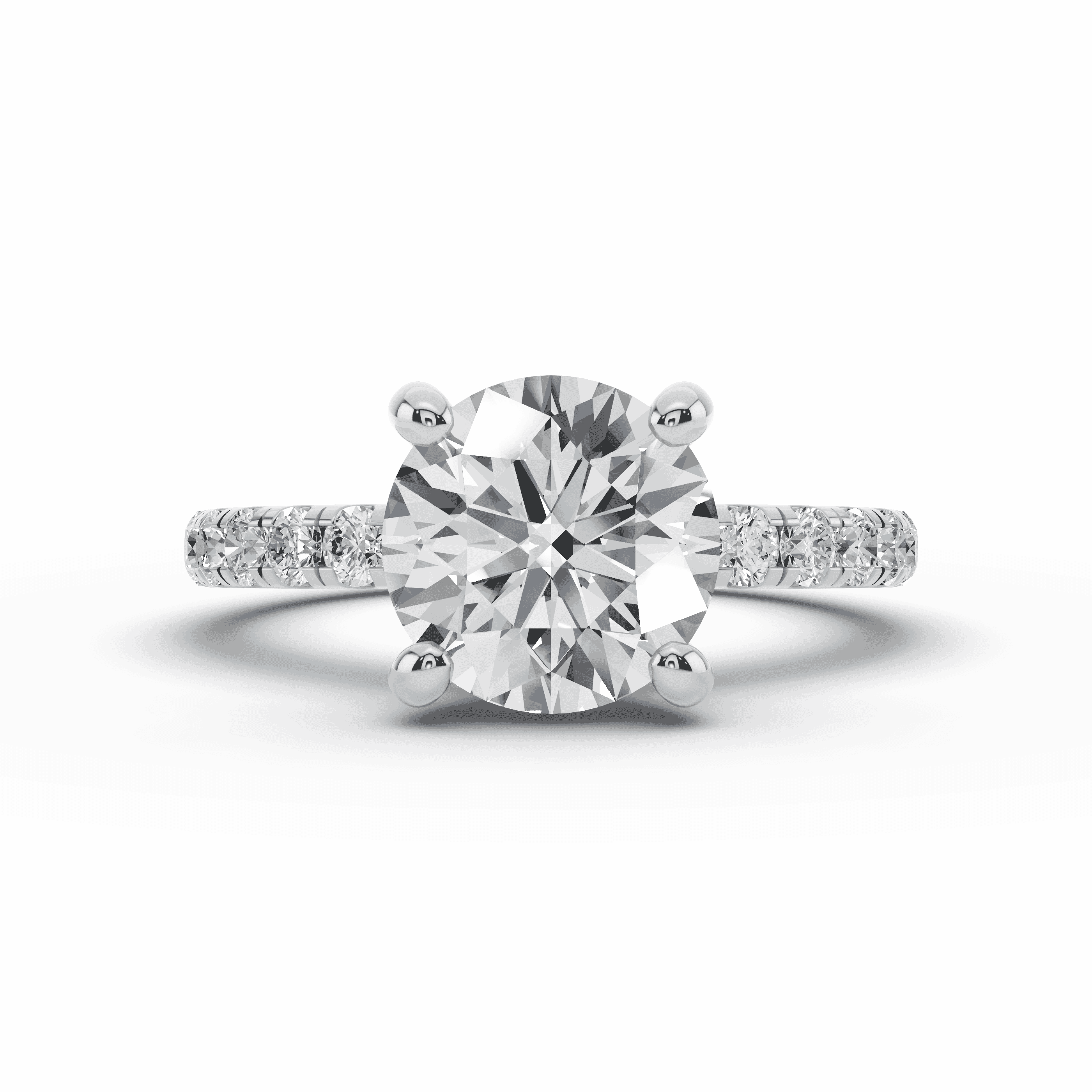 Signature Hearts and Arrows Classic Hidden Halo Pave Engagement Ring (1/2ct. tw.)