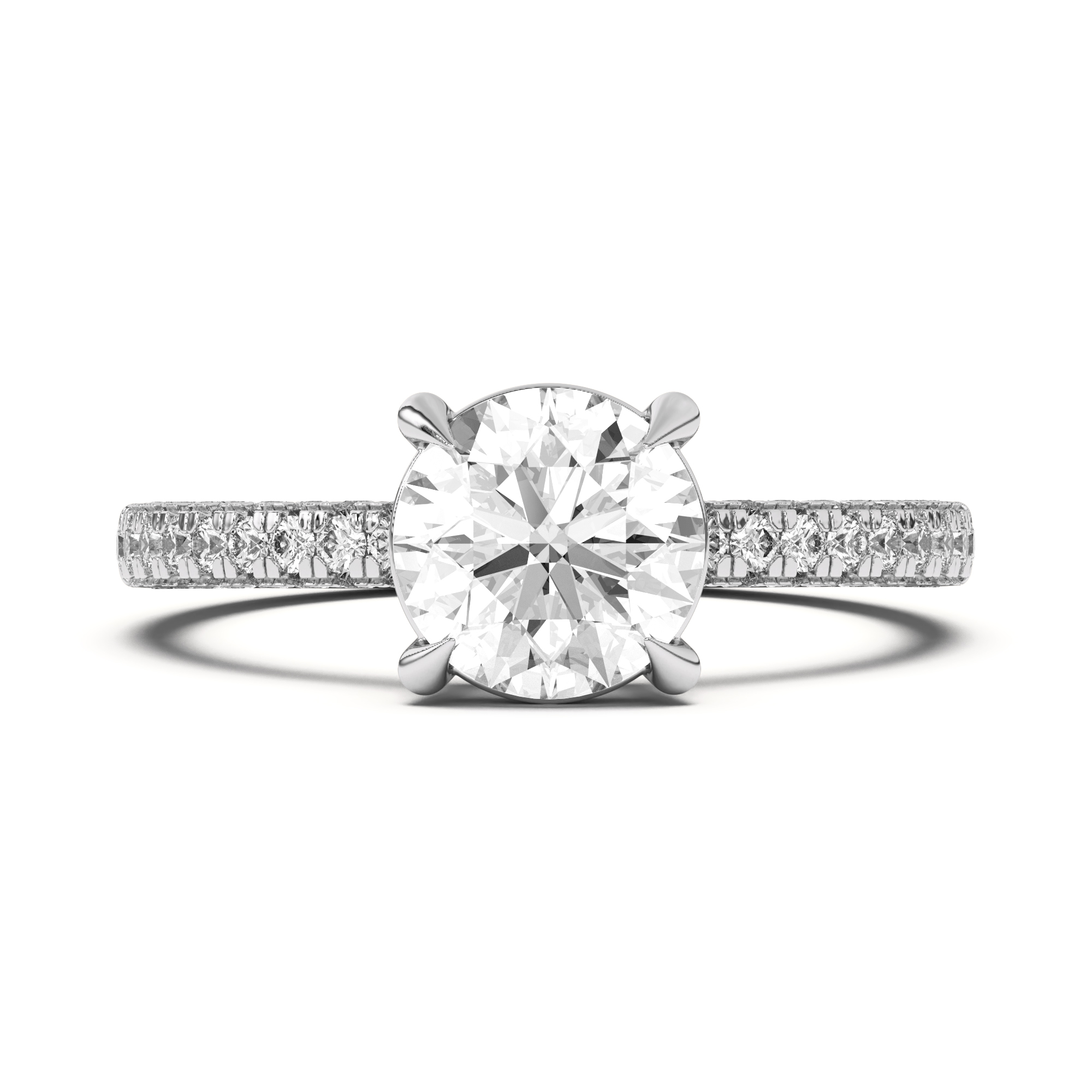 Trio Diamond Engagement Ring