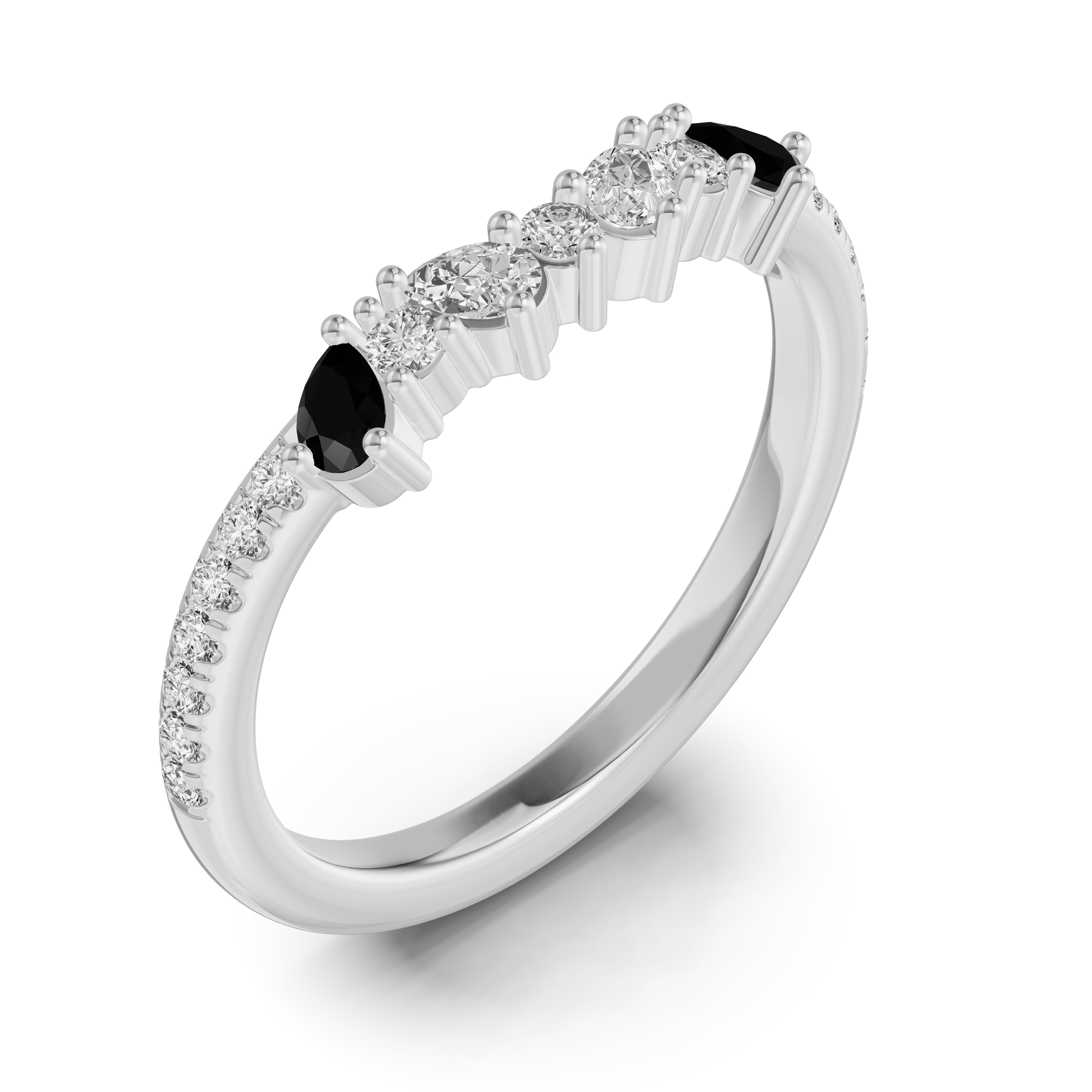 Papillon Pave Black Diamond Band
