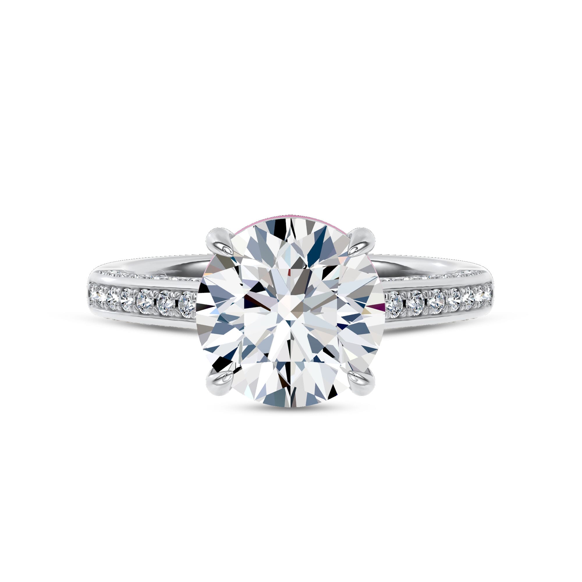 Colvivre Pink Hidden Halo Engagement Ring by Christian Siriano