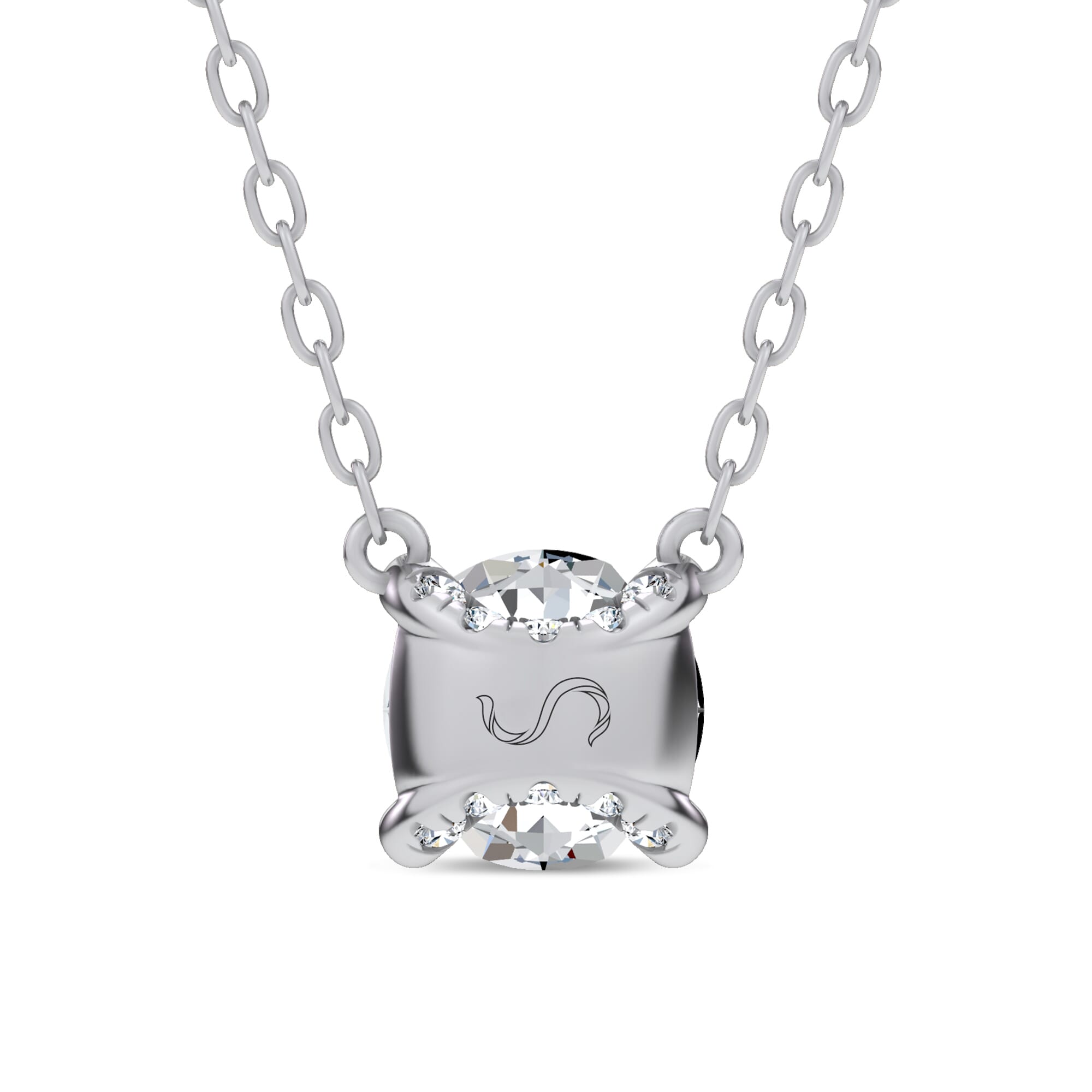 C-Prong Pavé Lab Diamond Pendant (1 ct. tw.) by Christian Siriano