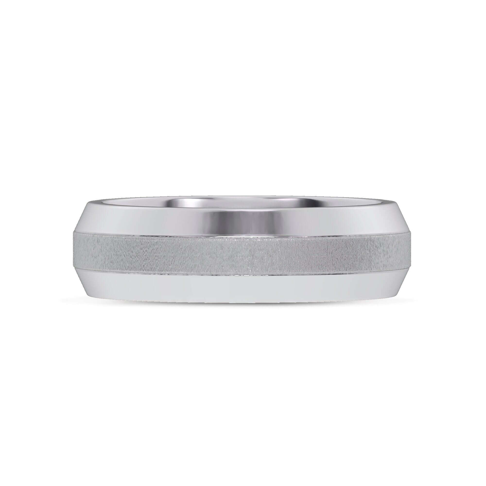 Mixed Textured Beveled Edge Band (7mm)