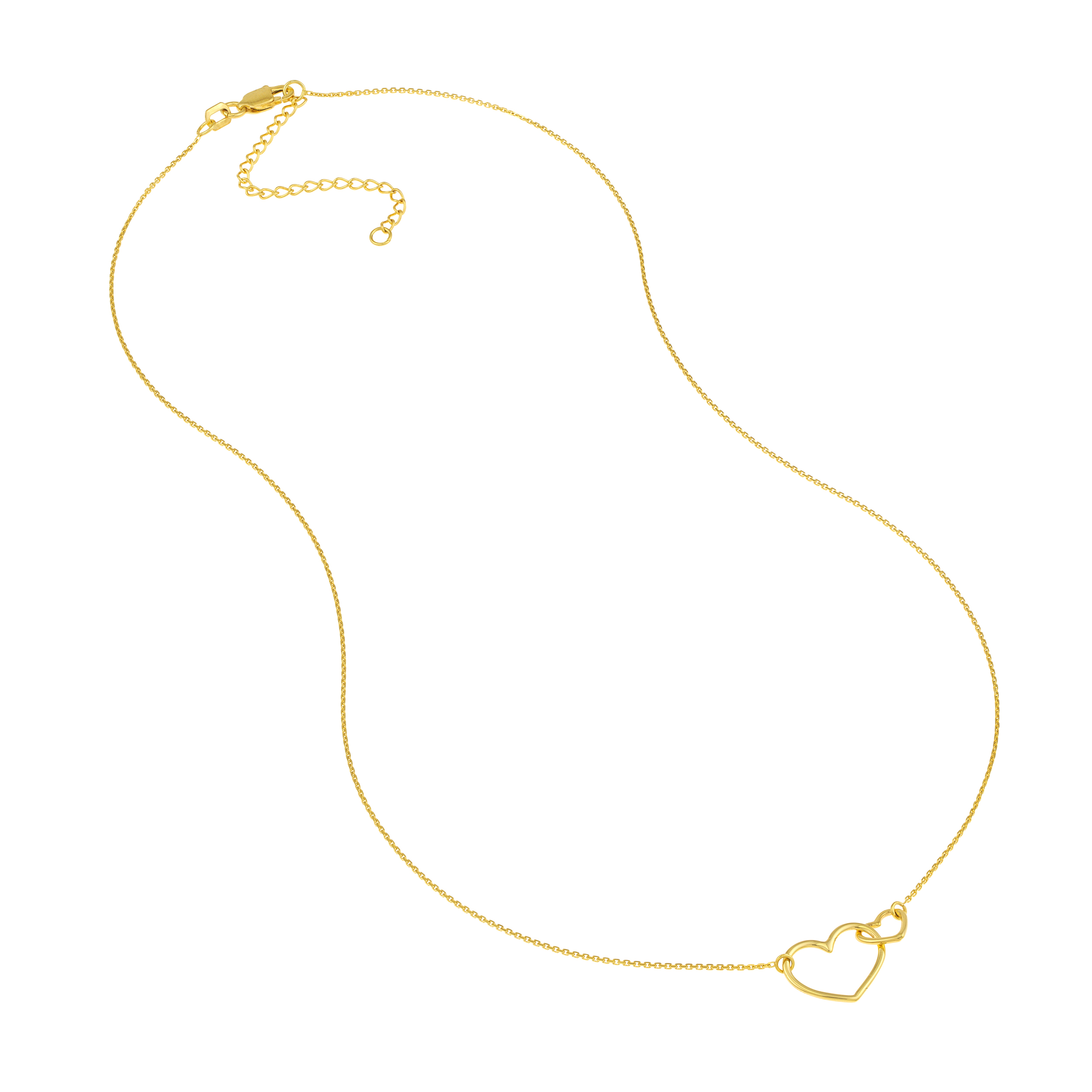 Interlocking Gold Heart Necklace