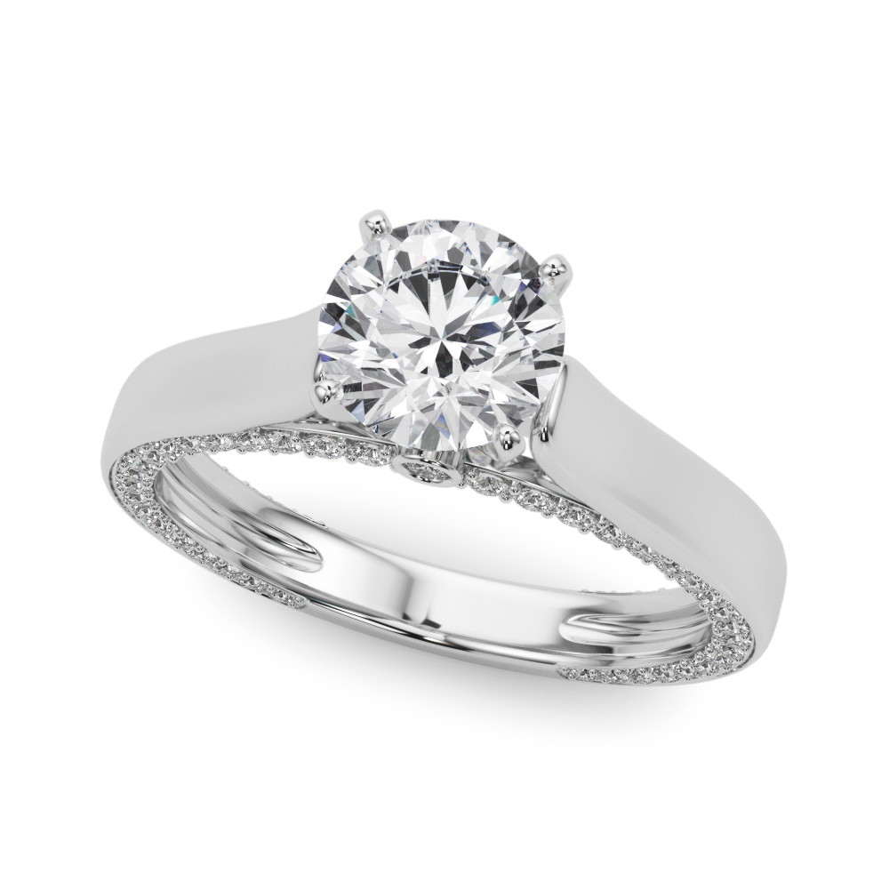 Joy Pave Diamond Engagement Ring