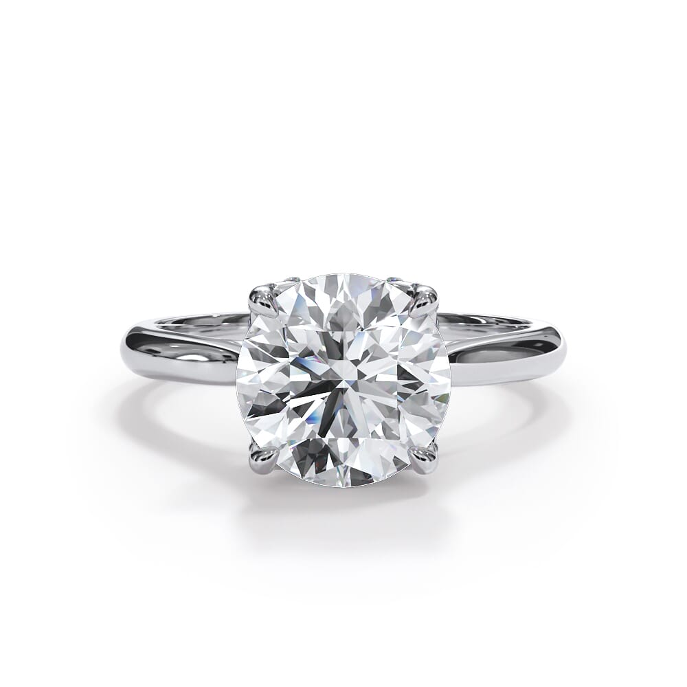 Bellora Pave Tulip Cathedral Engagement Ring