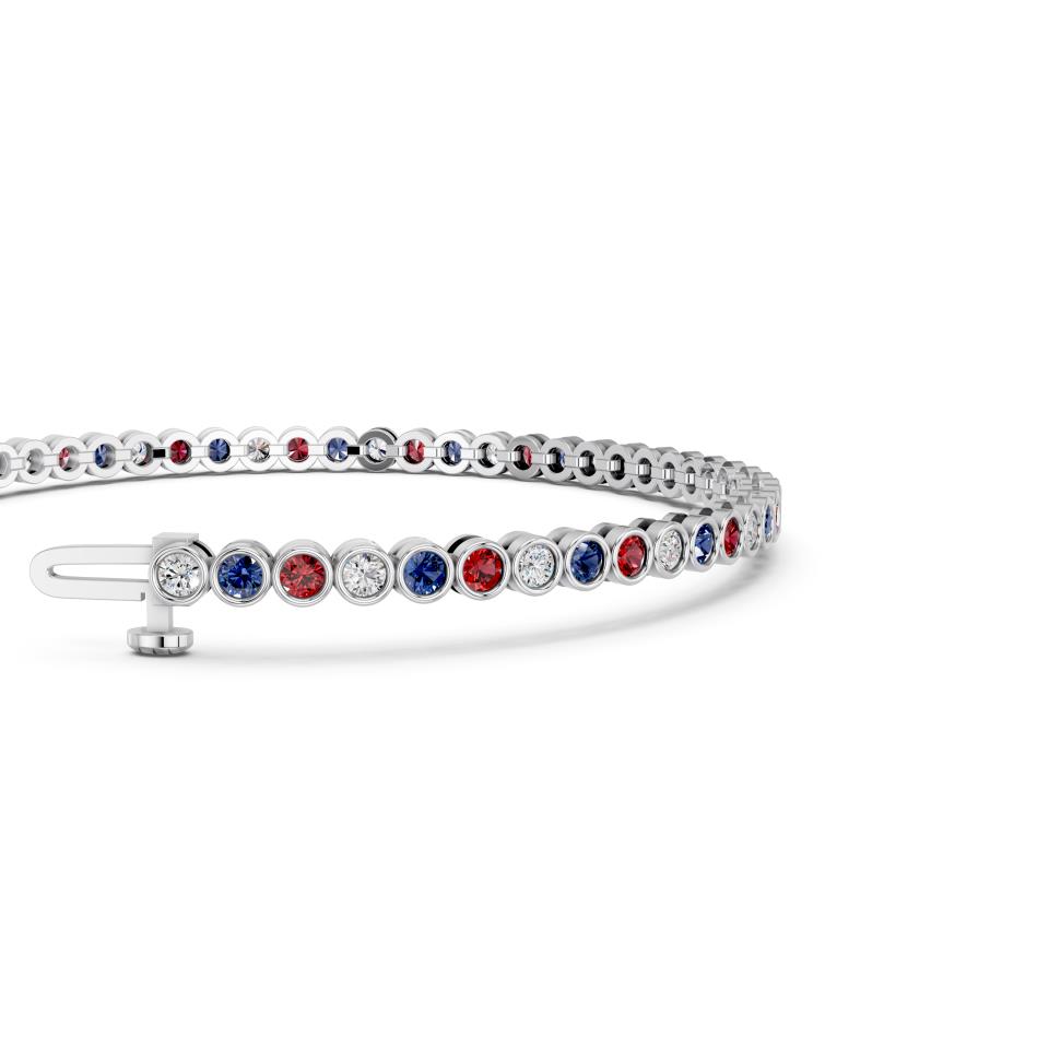 Patriotic Lab Diamond Bezel Tennis Bracelet (3.50 ct. tw.)