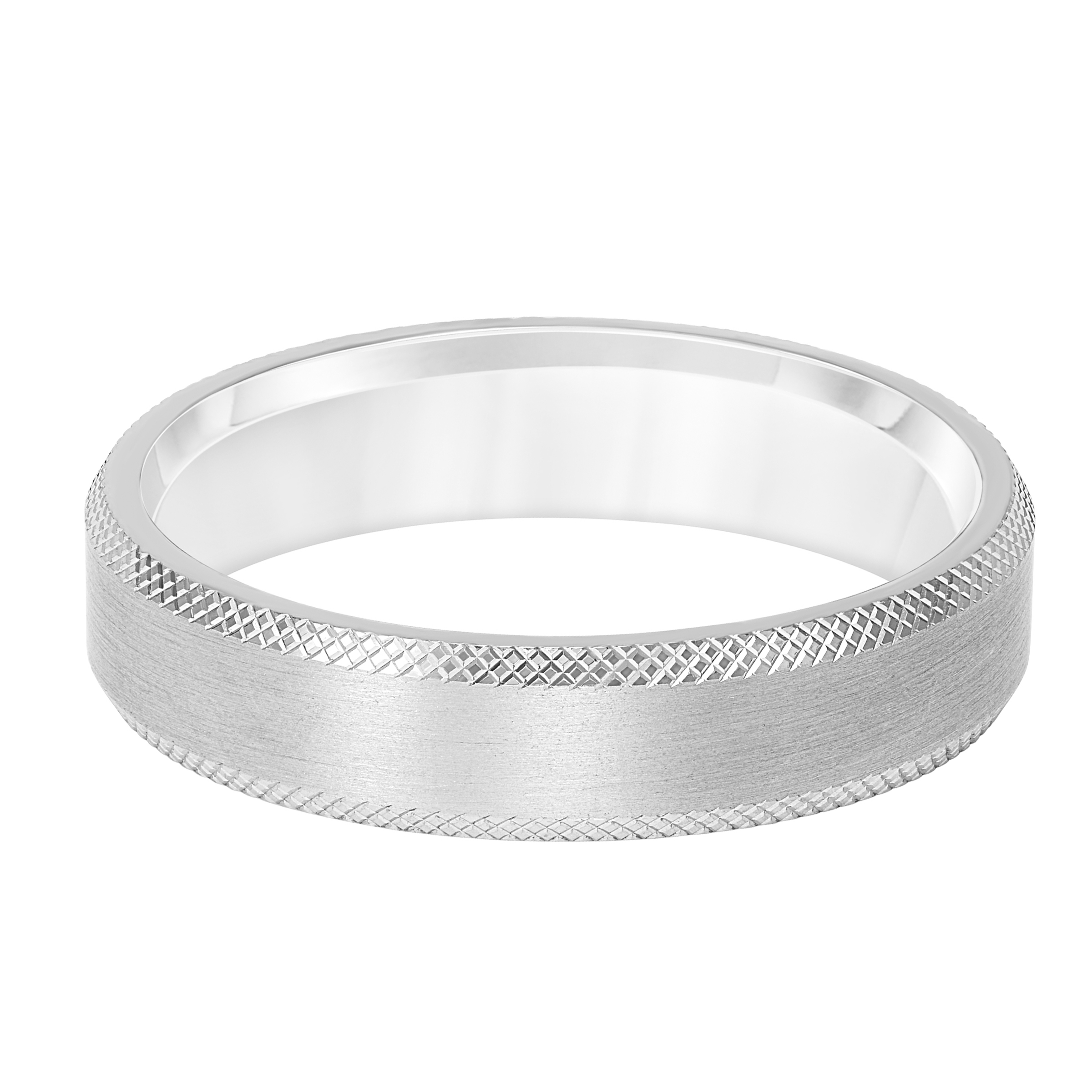 Brushed Band With Knurled Bevel Edges (5mm)