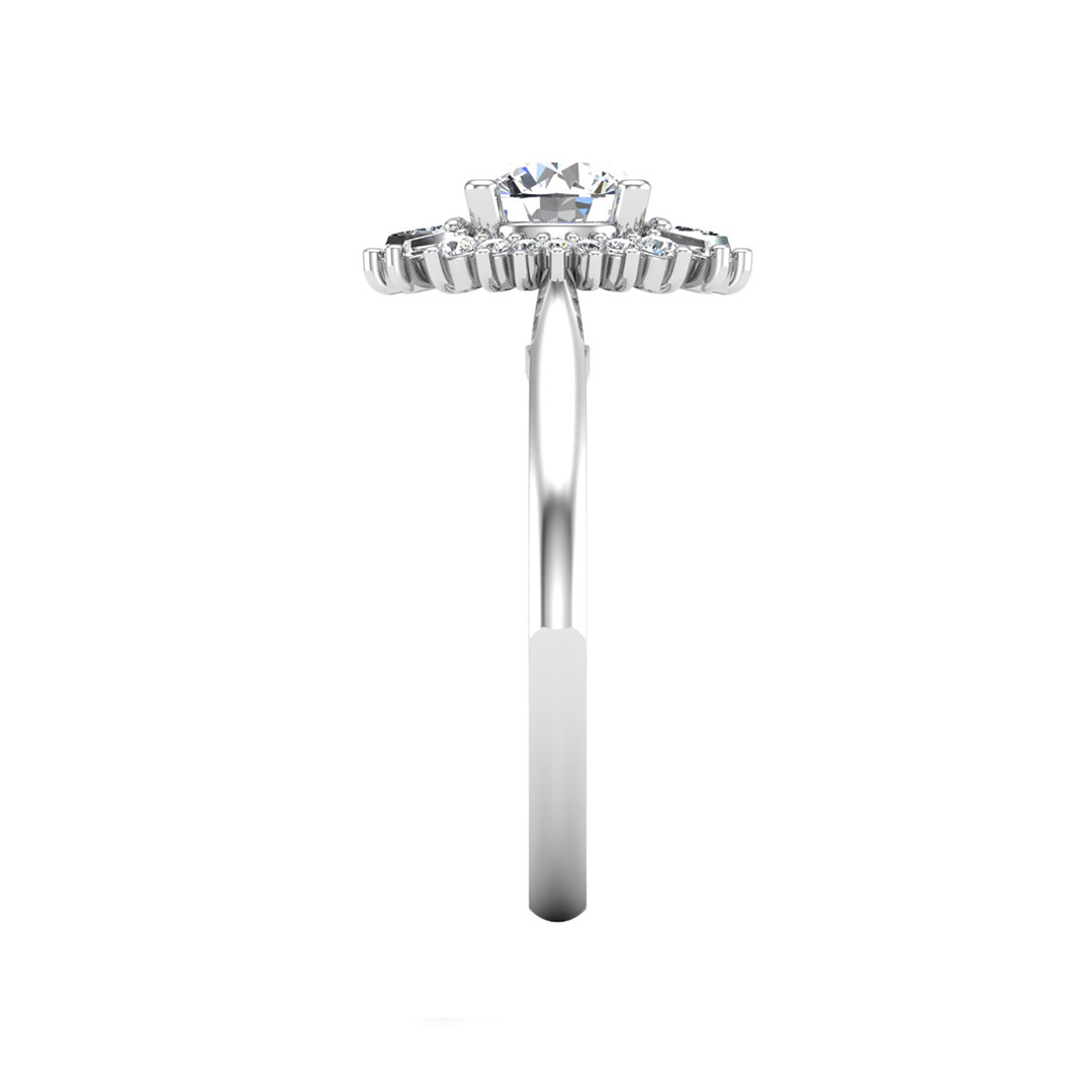 Kaia Ballerina Halo Engagement Ring