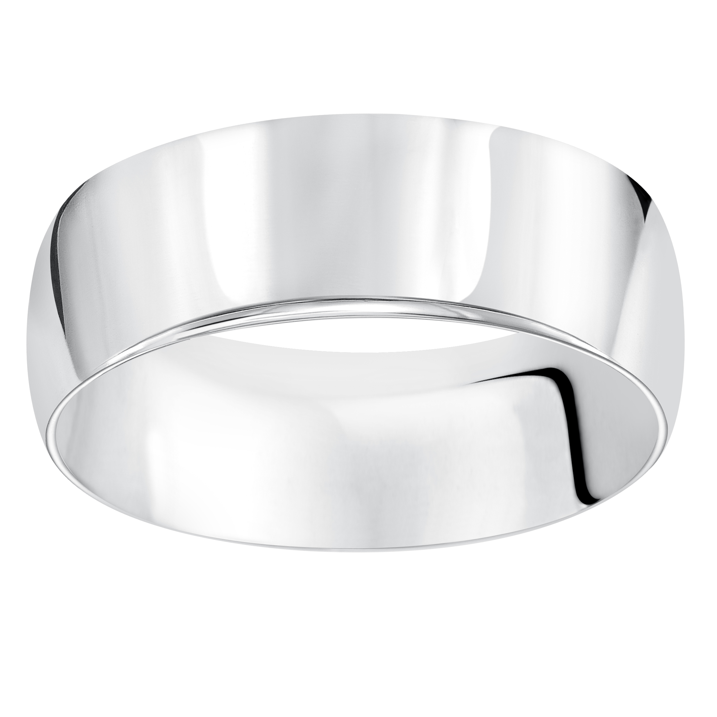 High Dome Comfort Fit Polished Band (8mm)