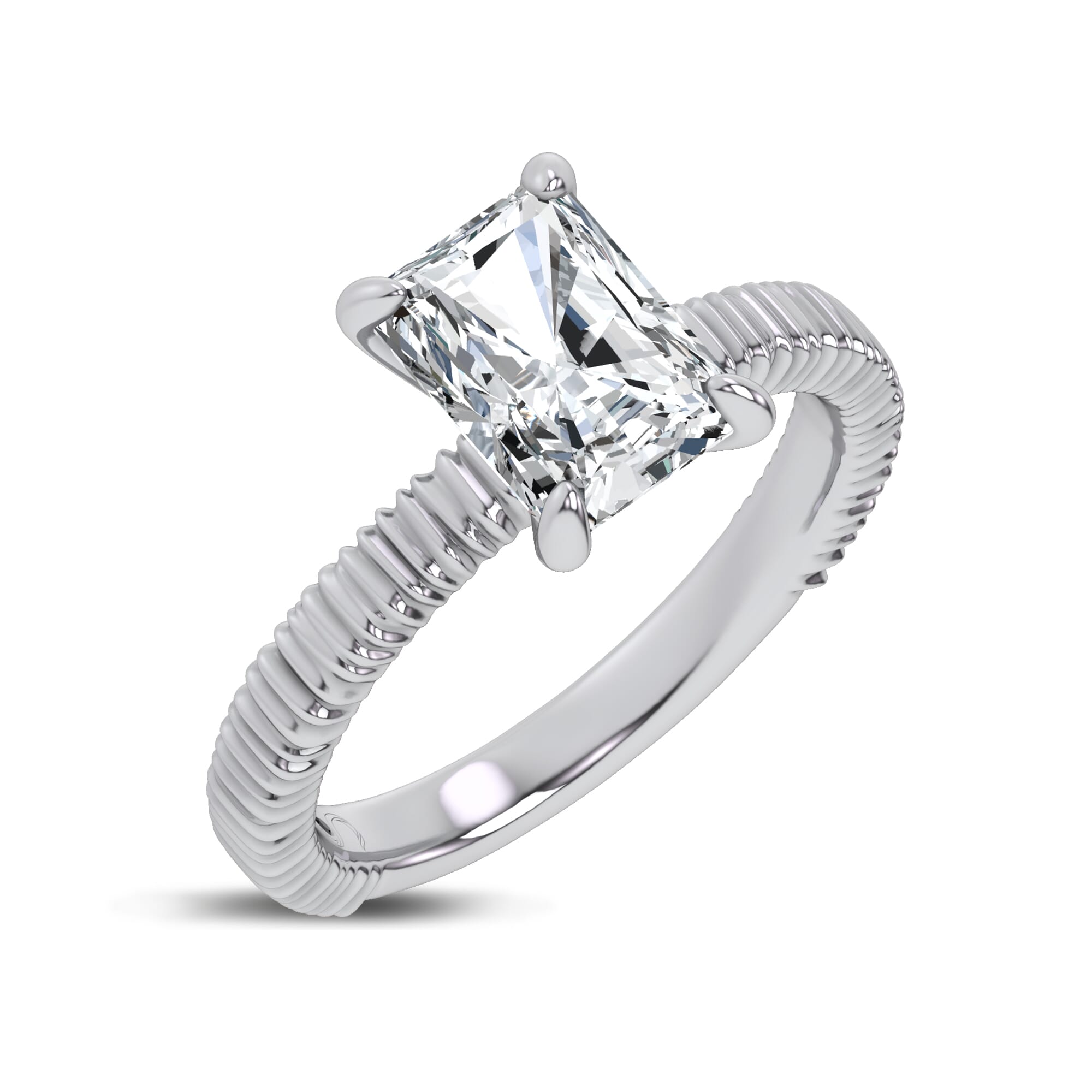 Ruche Solitiare Engagement Ring by Christian Siriano
