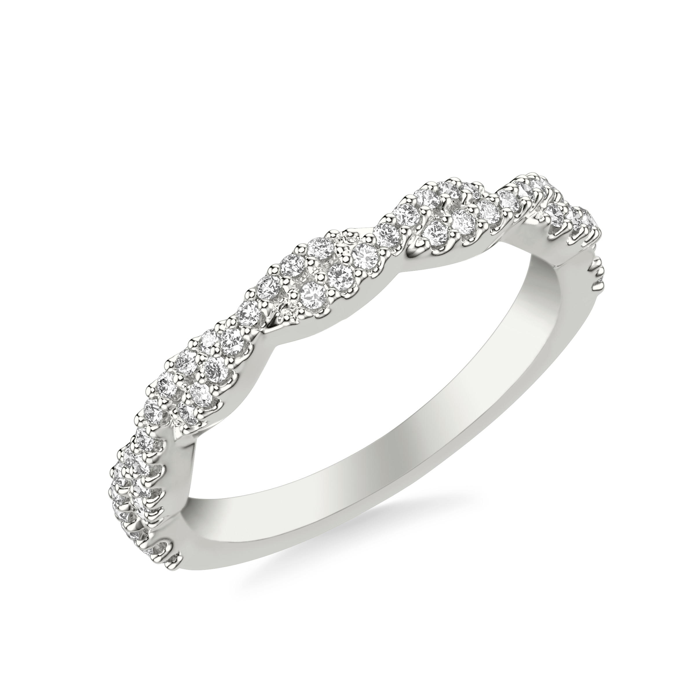 Elsa Contemporary Twist Diamond Band