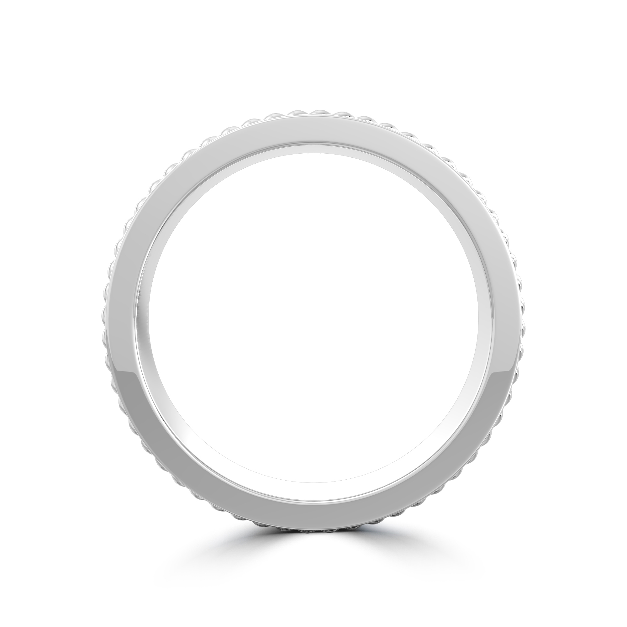 Matte Center Rope Edge Comfort Fit Band (8mm)