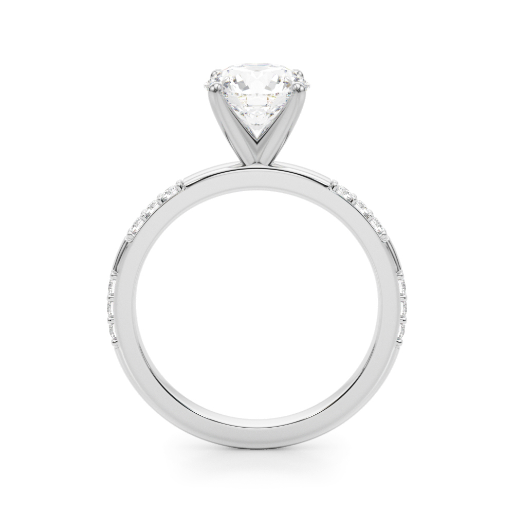 Dove Pave Engagement Ring