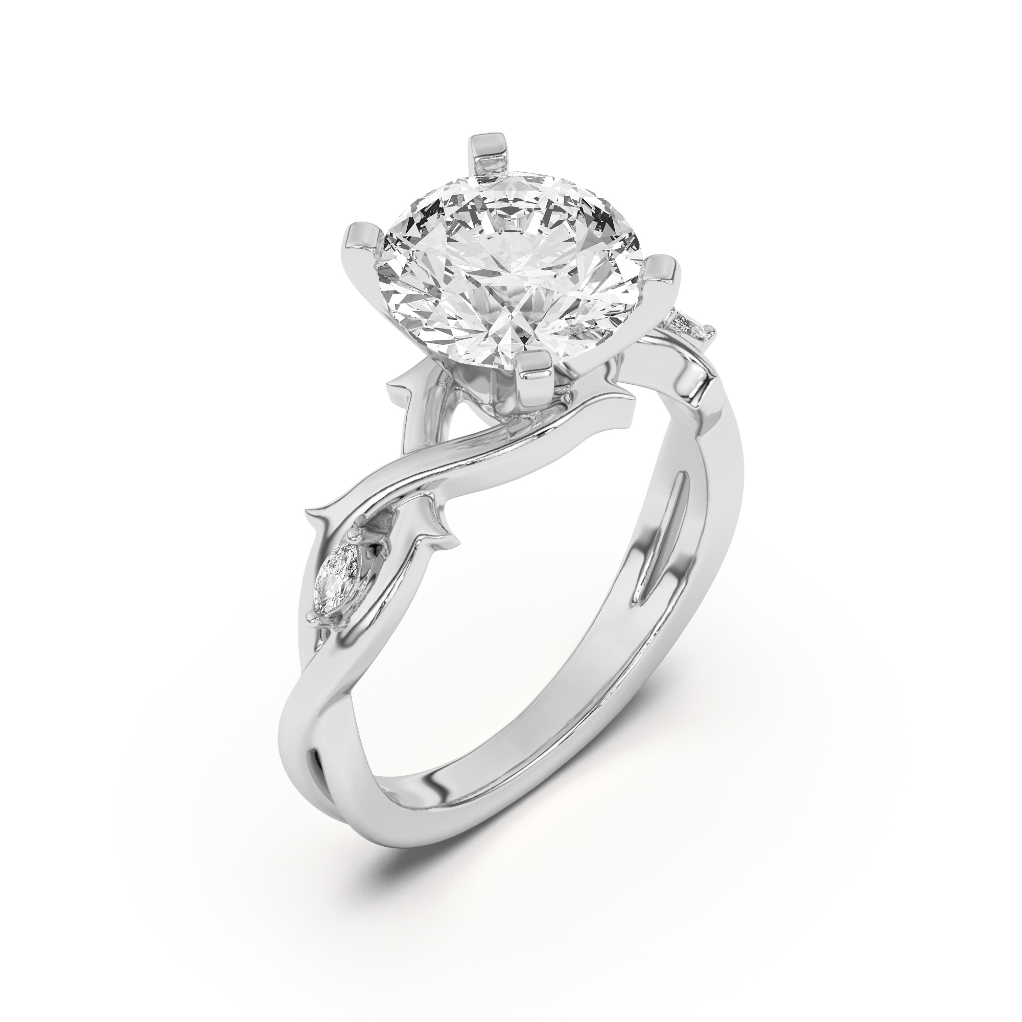 Robin Marquise Diamond Thorn Engagement Ring