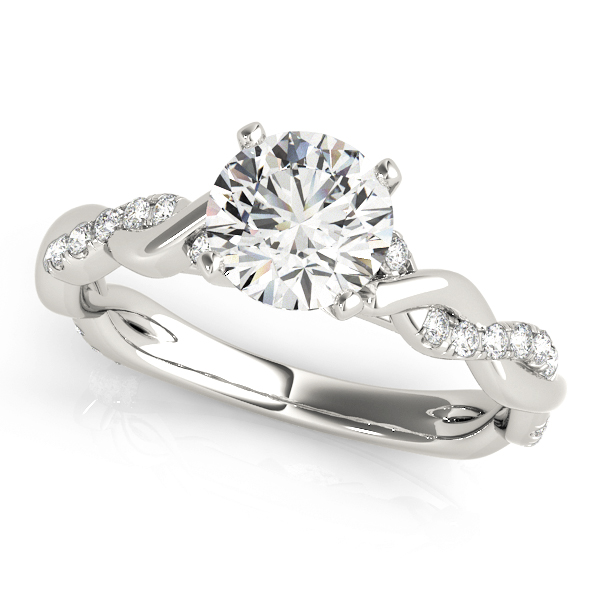 Reine Pave Diamond Twist Engagement Ring