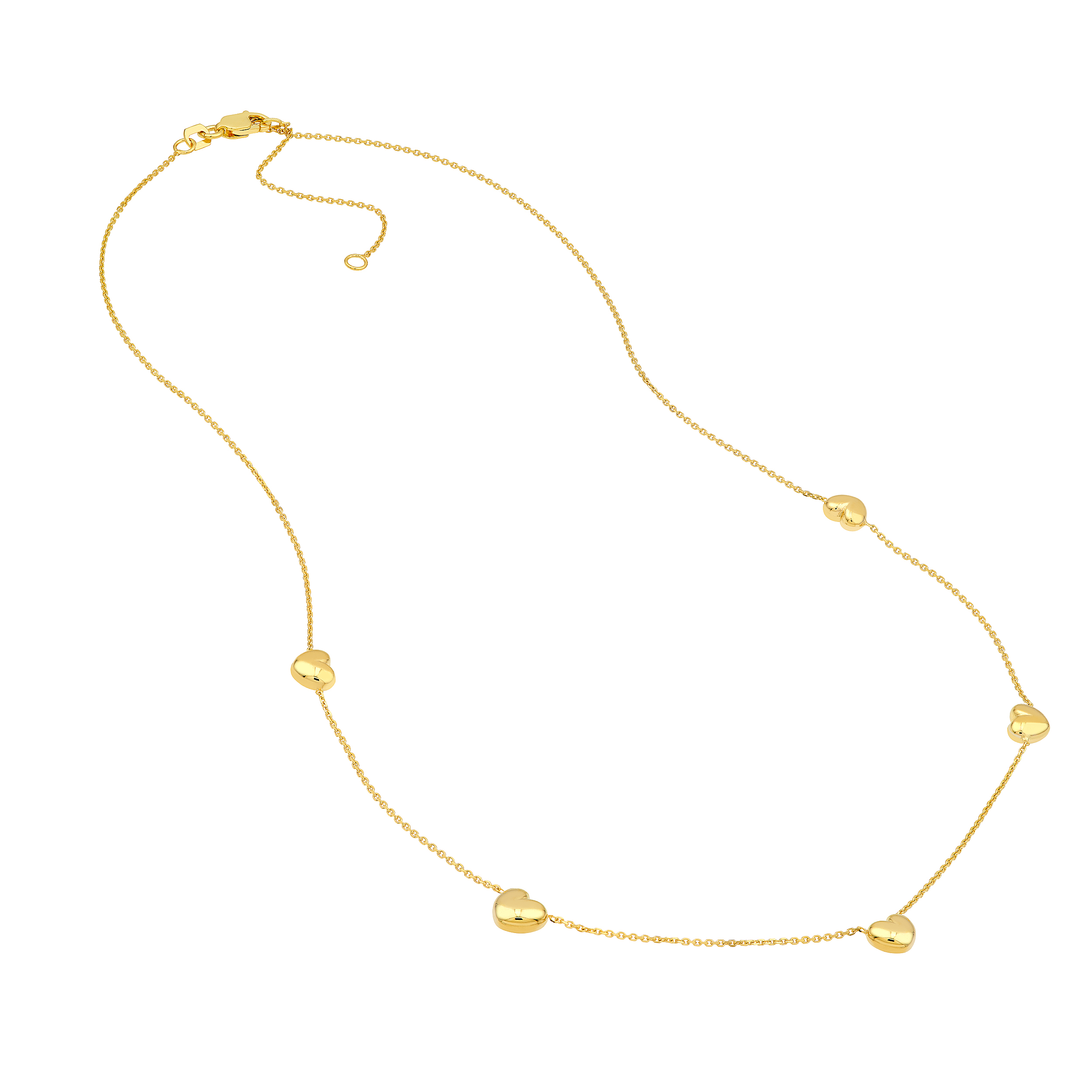 Heart Station Gold Necklace