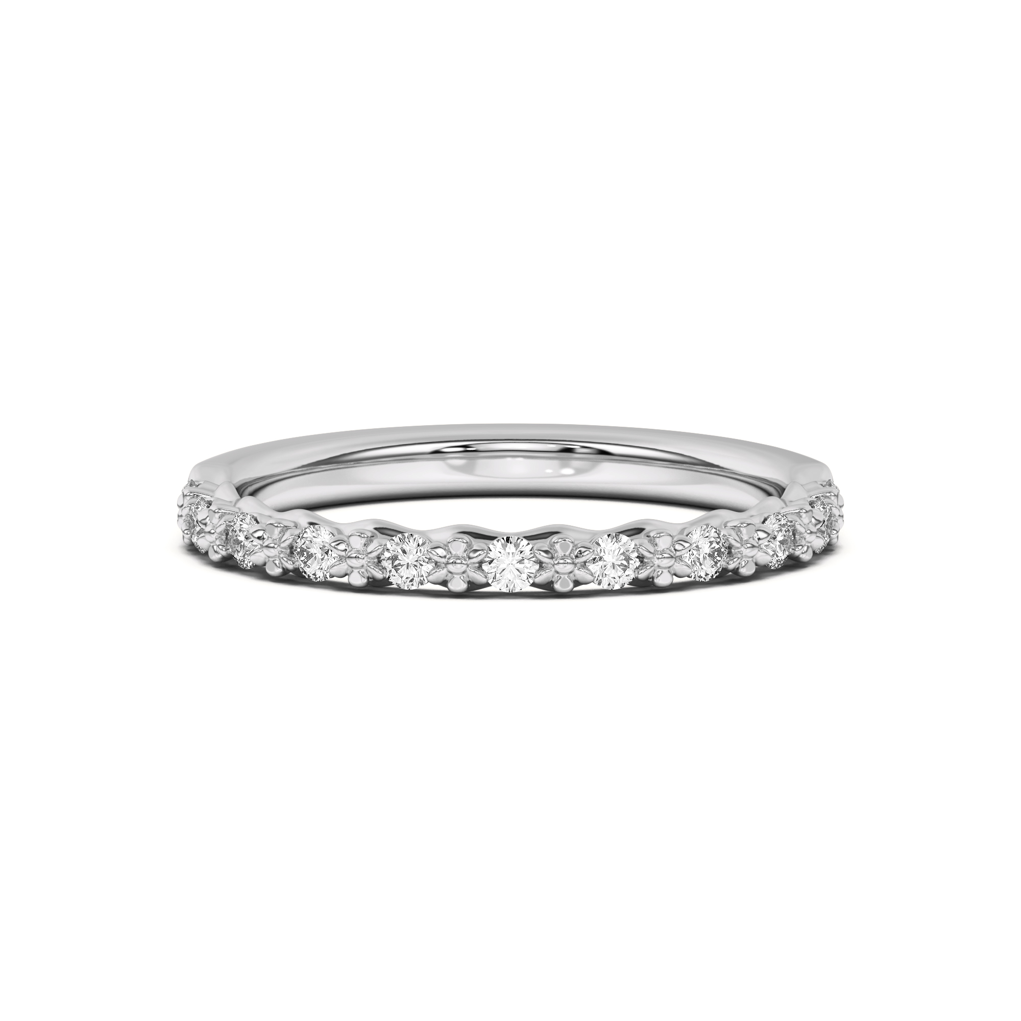 Blooming Petal Pave Band