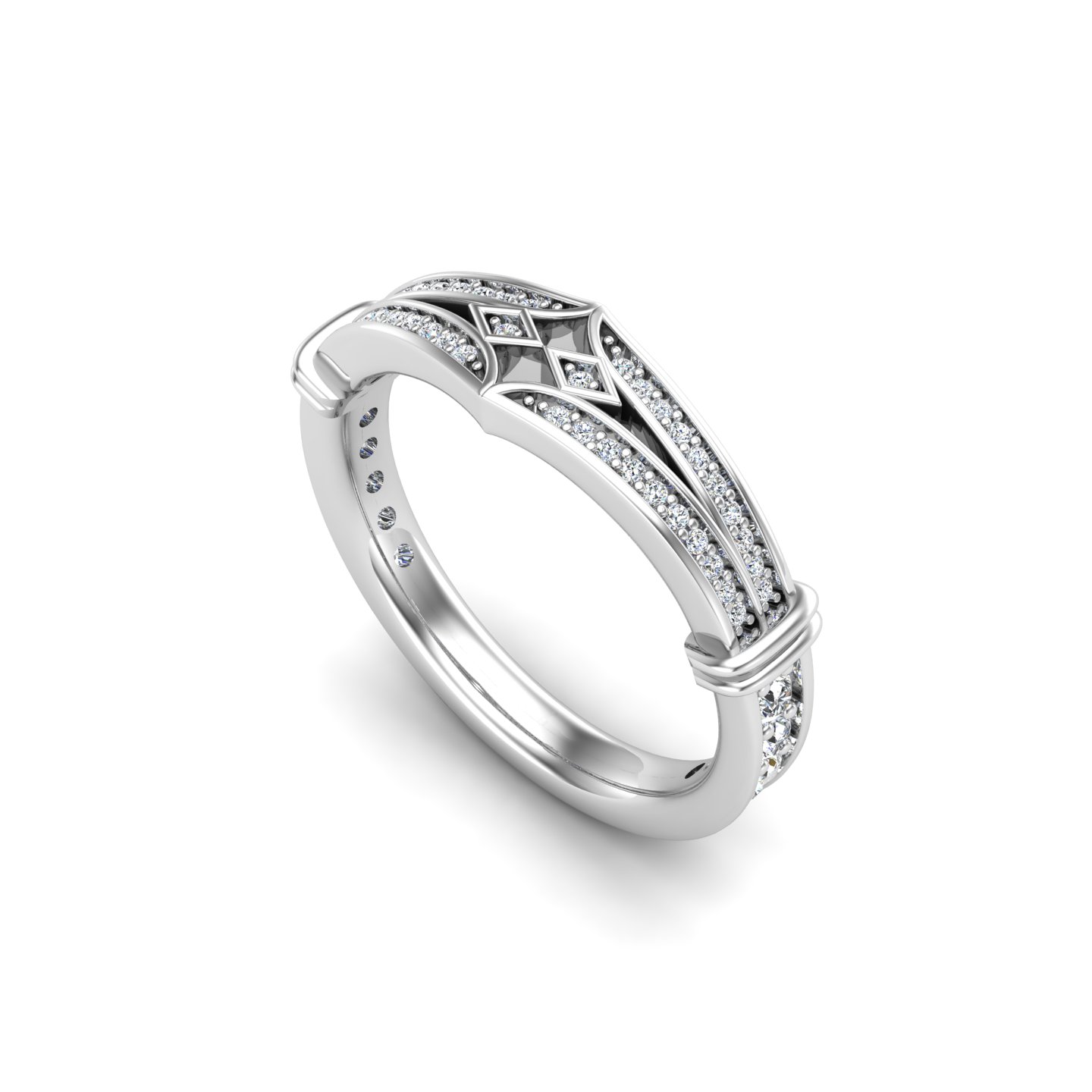 Georgia Art Deco Diamond Band