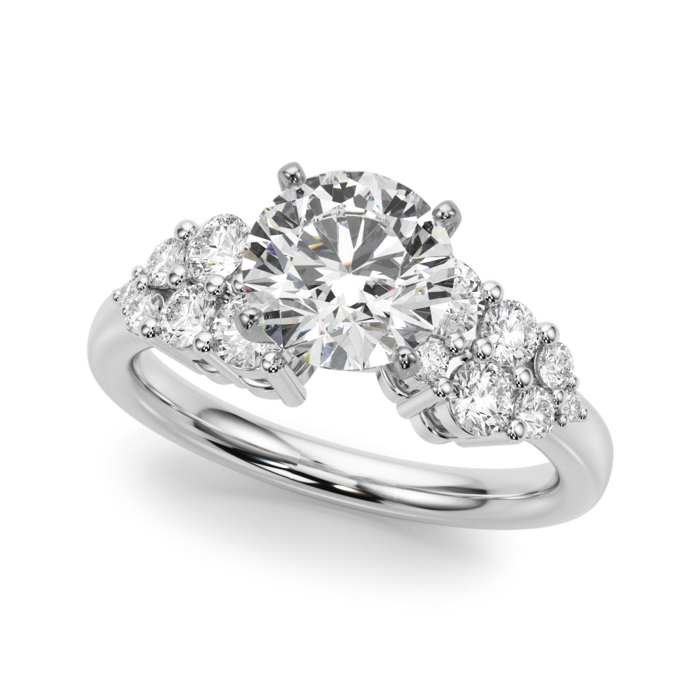 Mireille Diamond Cluster Engagement Ring