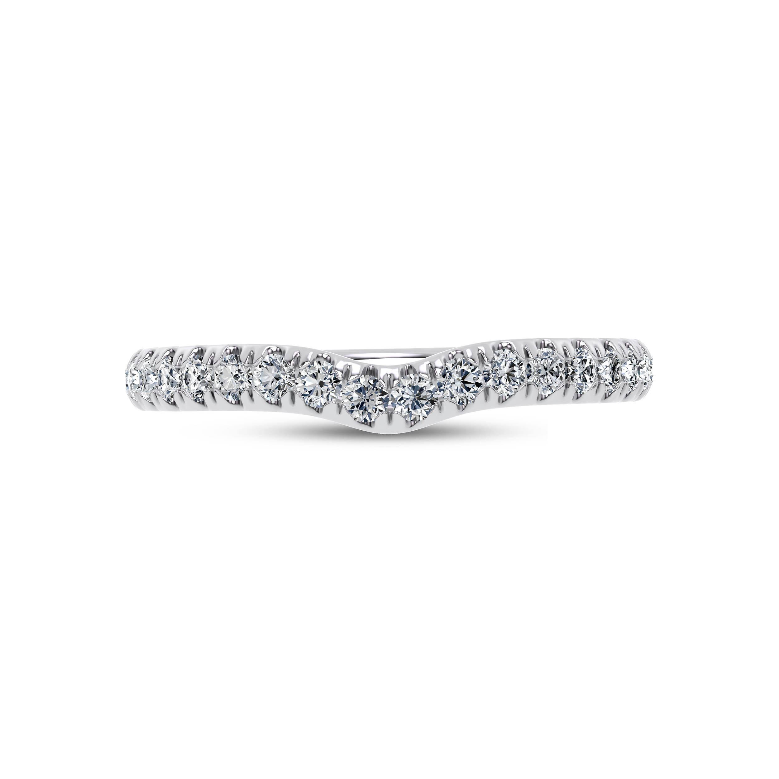 Alexandra Curved Pave Band