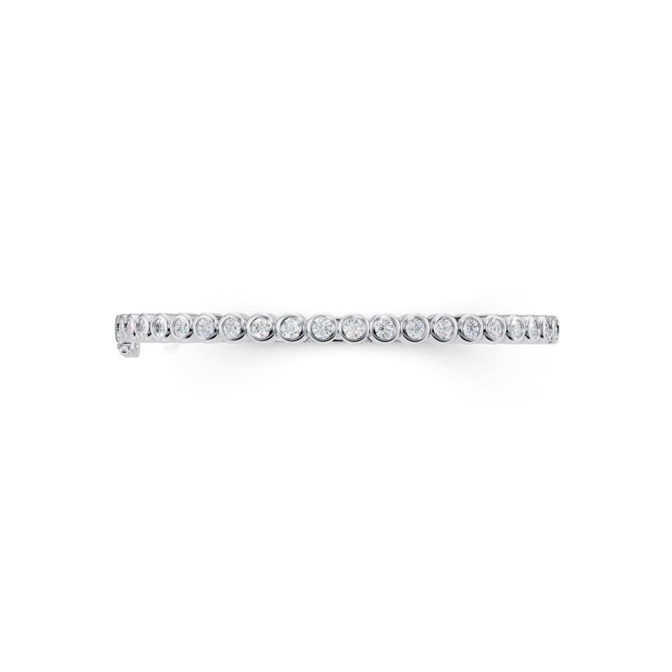 Reversible Round & Emerald Diamond Bangle Bracelet