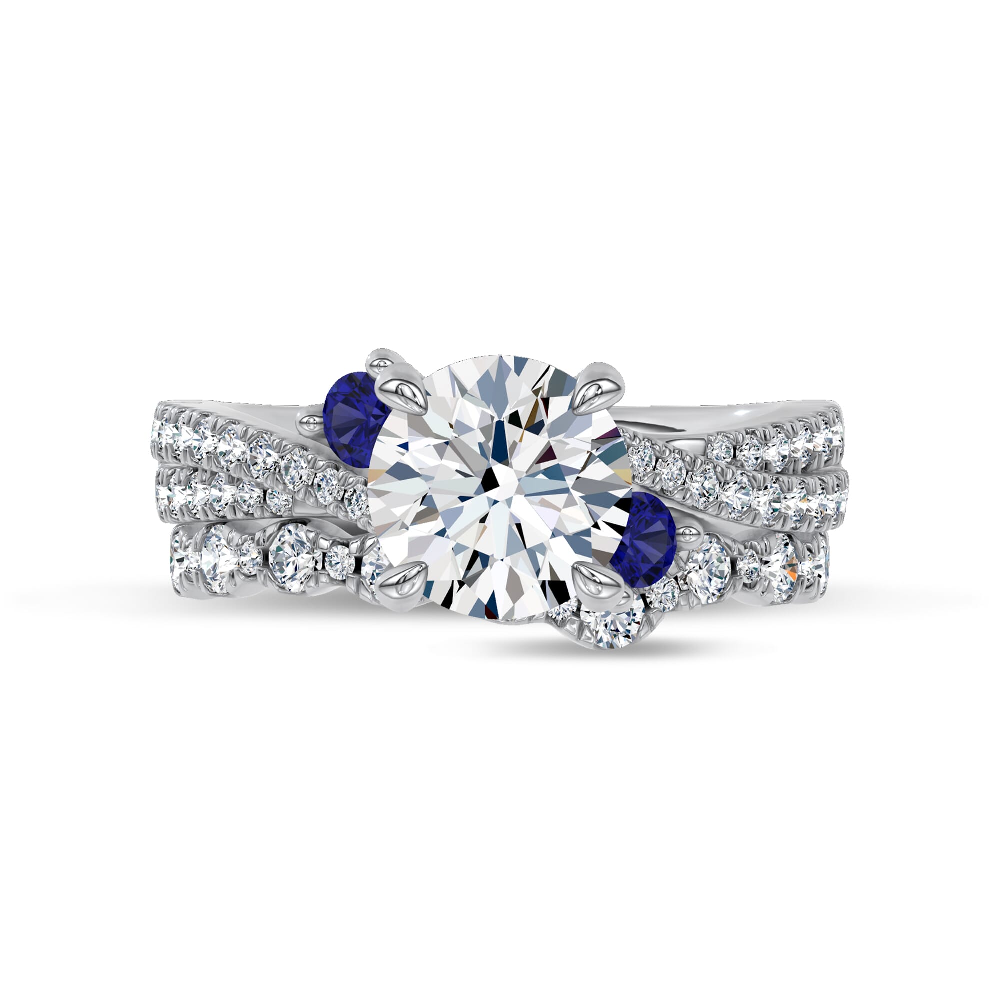 Nocturne Sapphire and Diamond Band by Christian Siriano