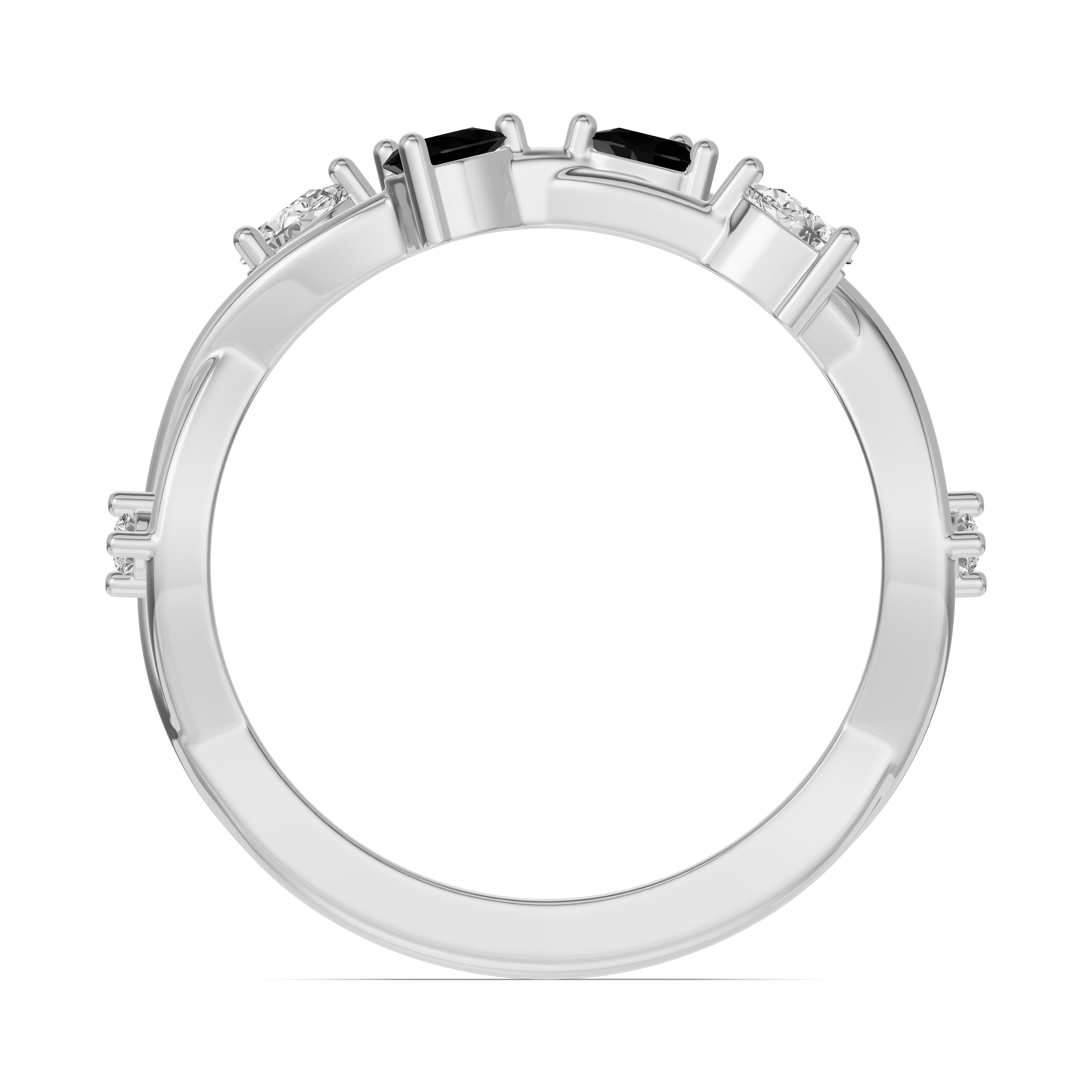 Botanical Twist Black Diamond Band