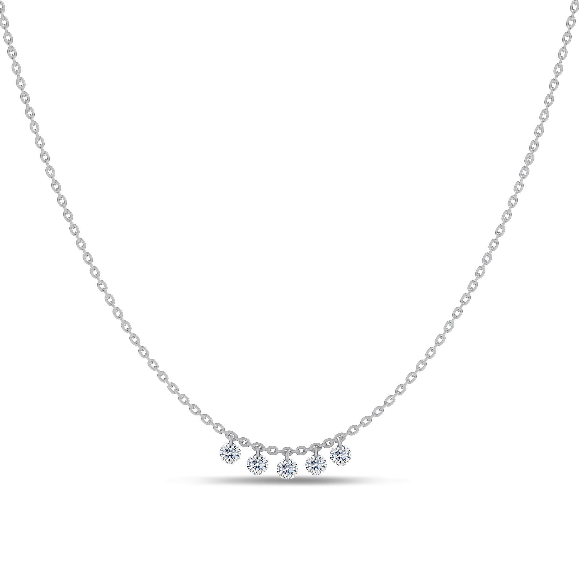 Floating Lab Diamond Multi Drop Necklace