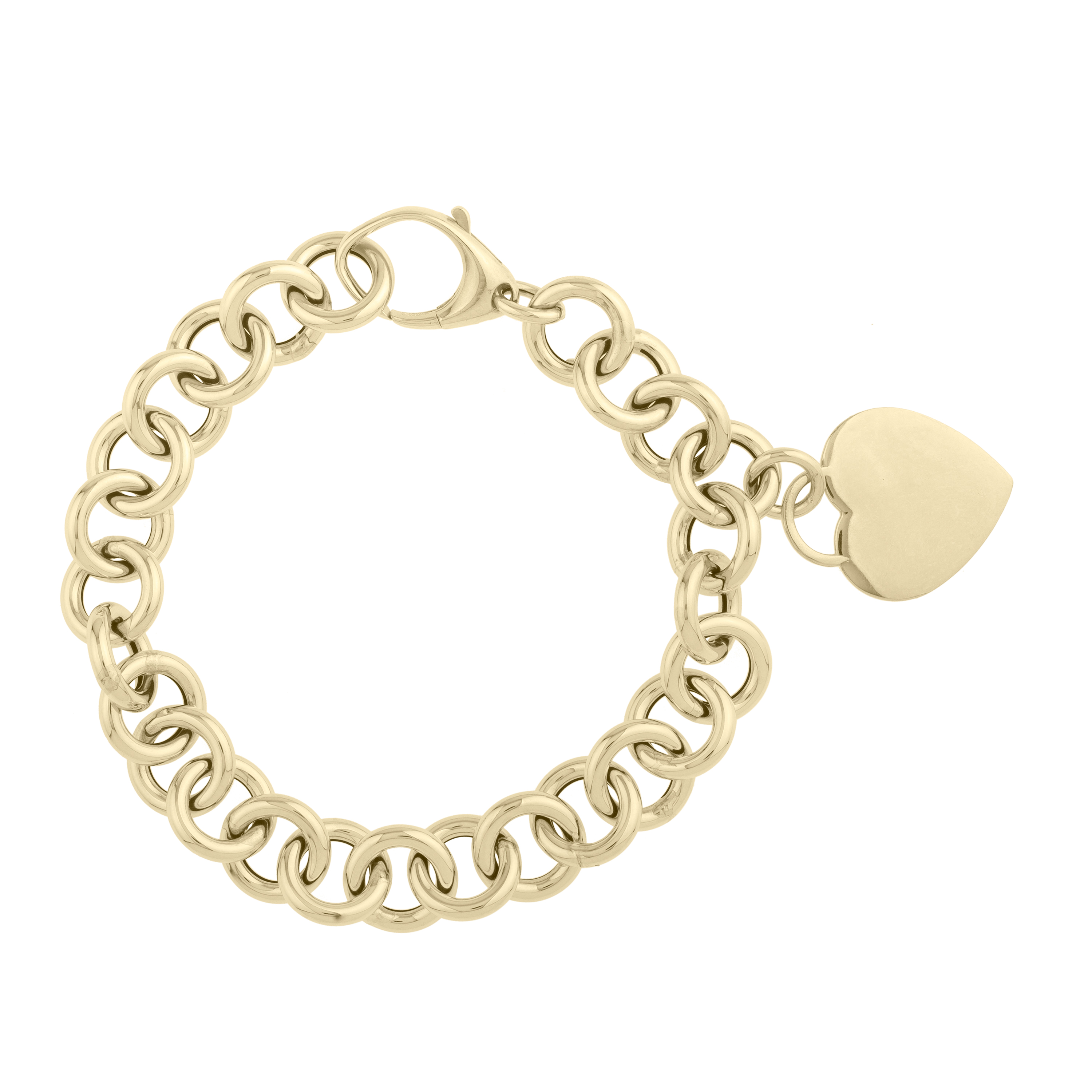 Heart Charm Rolo Bracelet