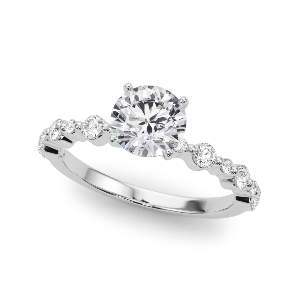 Amberlin Shared Prong Diamond Engagement Ring