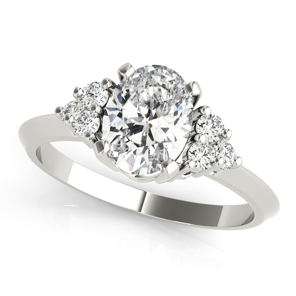 Montana Oval and Diamond Cluster Engagement Ring