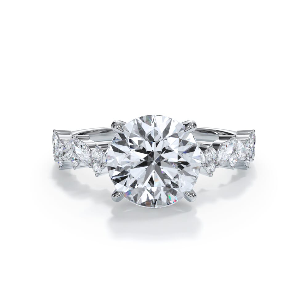 Bellora Marquise and Round Diamond Engagement Ring