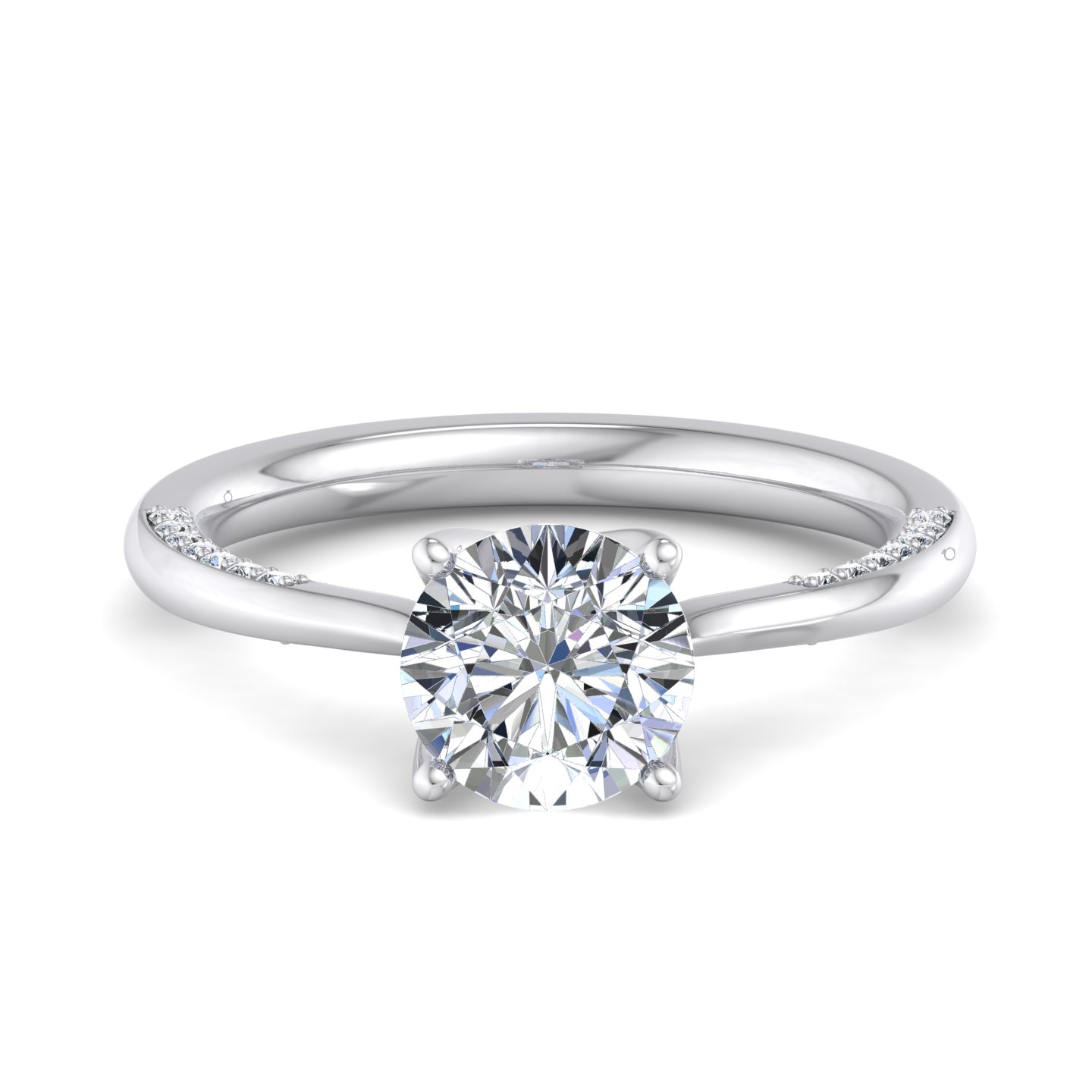 Jazlyn Pave Collar Engagement Ring