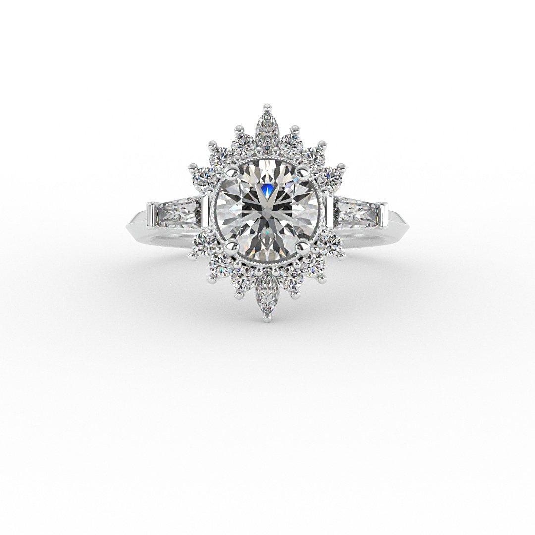 Gabrielle Halo Engagement Ring