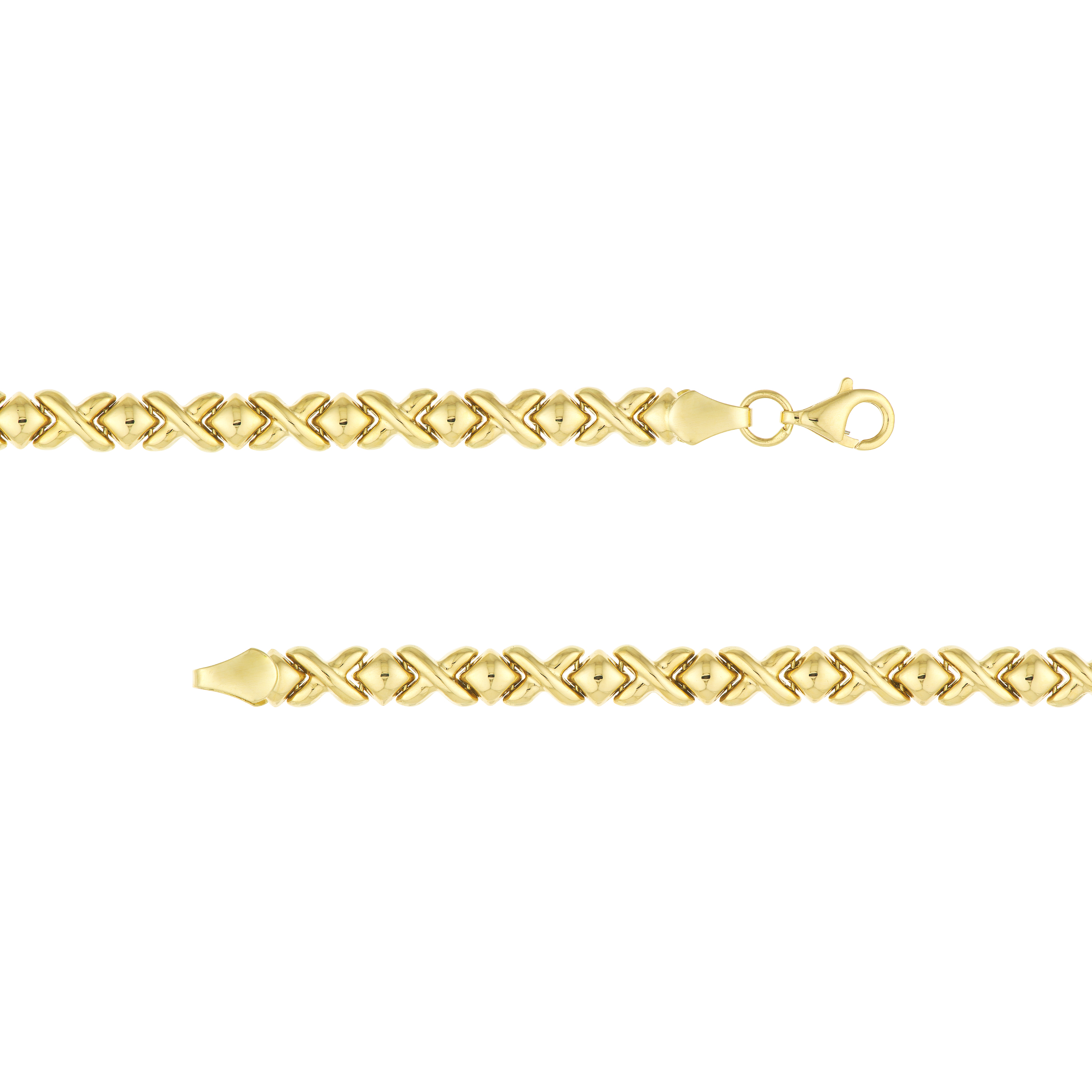 Sculpted XO Link Bracelet