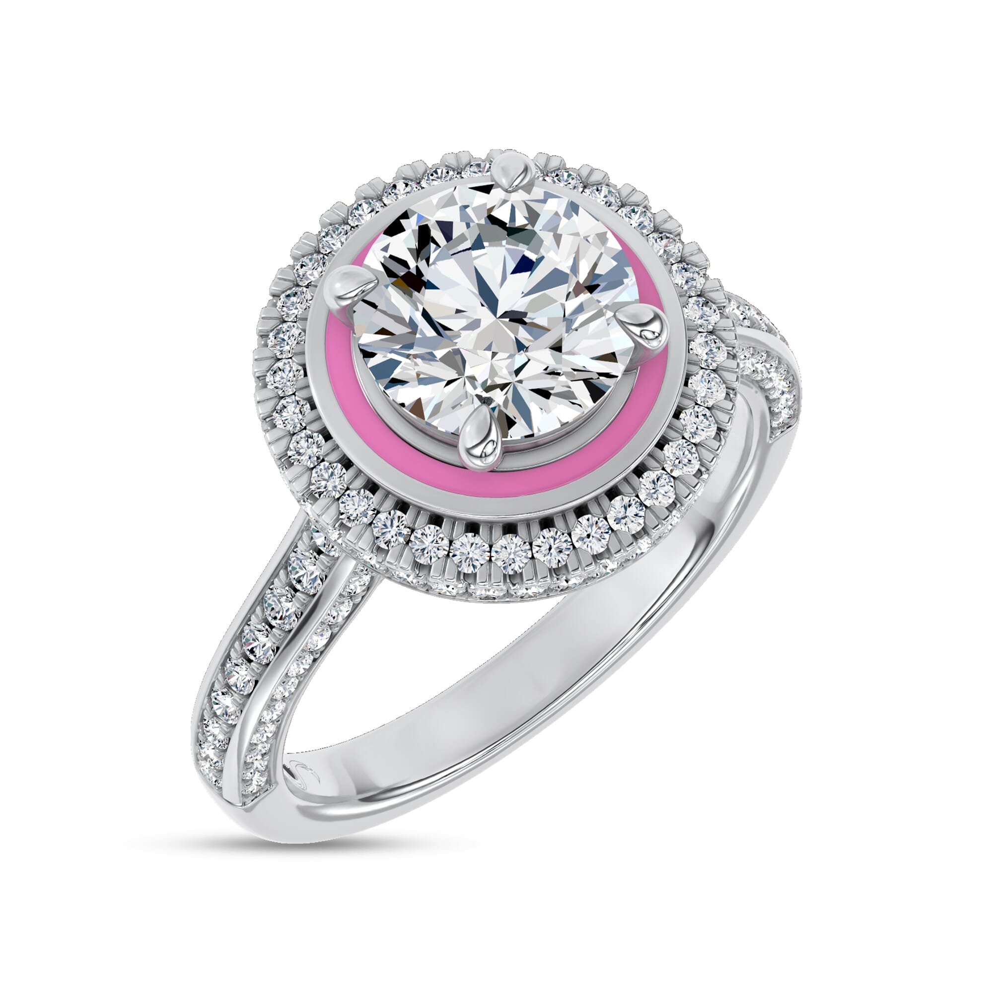 Rosave Couture Halo Engagement Ring by Christian Siriano