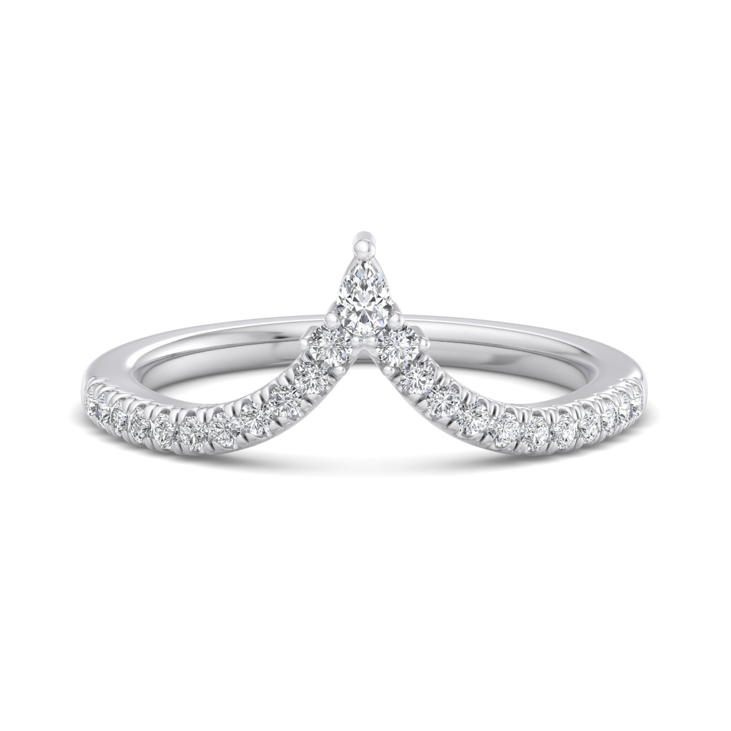 Holly Pave Chevron Band