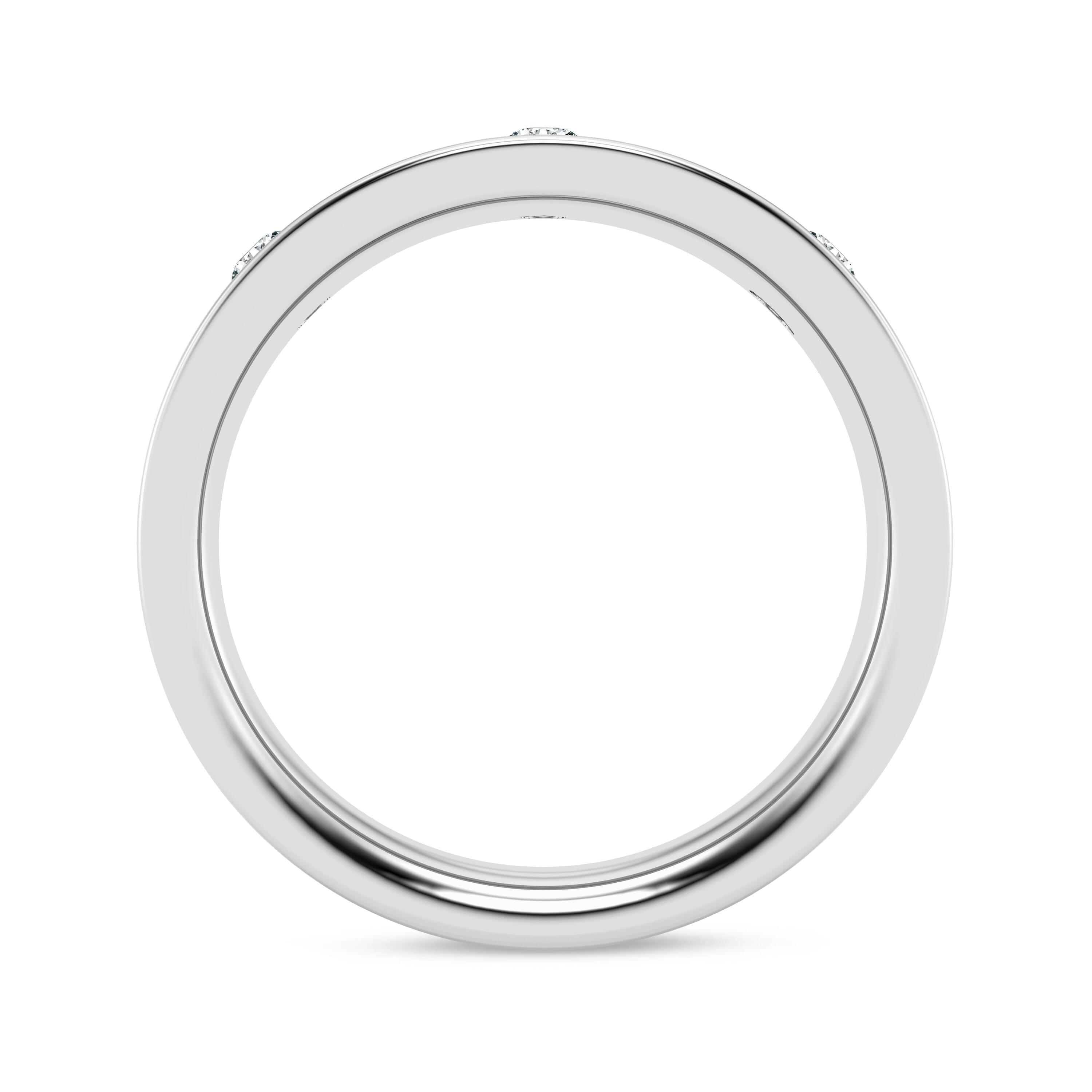 Flush Set Round Diamond Band (7mm)
