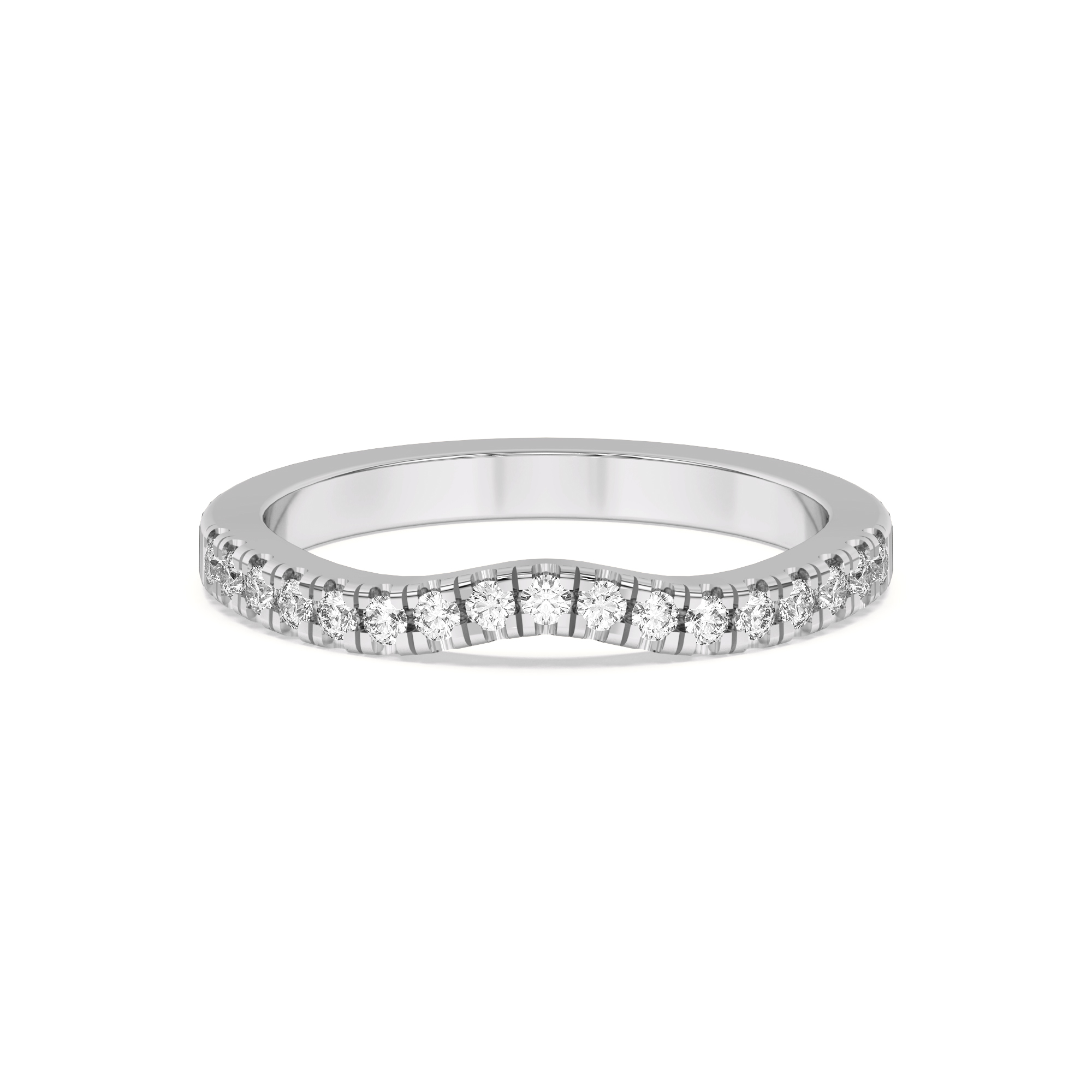 Trielle Pave Curved Band