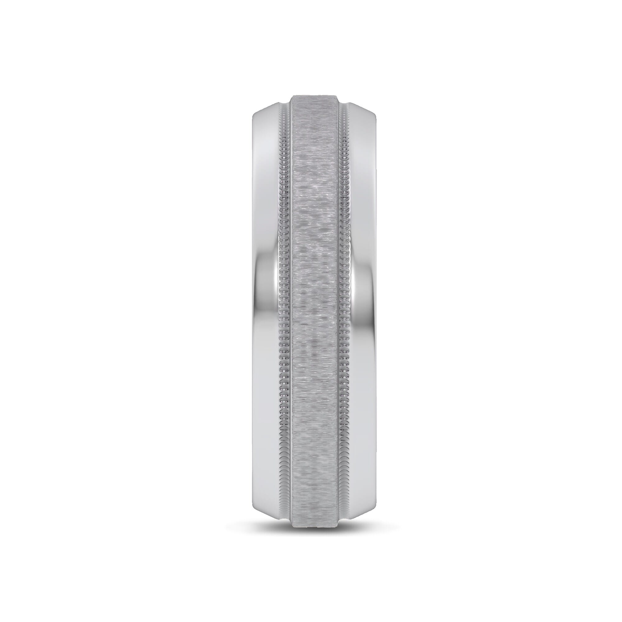 Mixed Textured Beveled Milgrain Band (7.1mm)