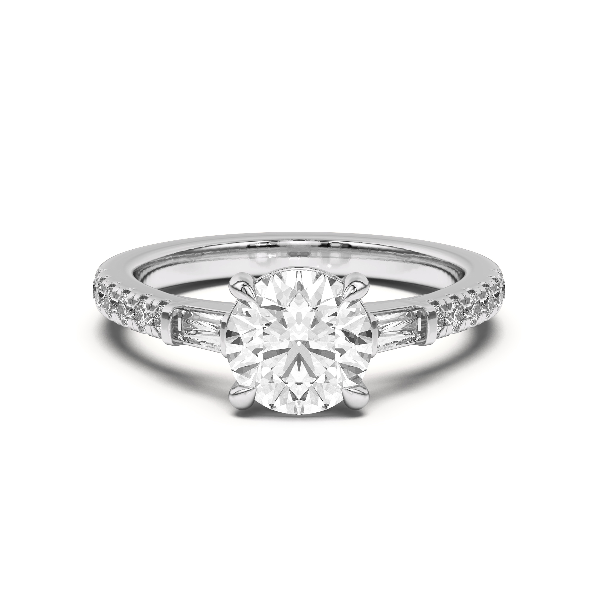 Angelica Tapered Baguette Engagement Ring