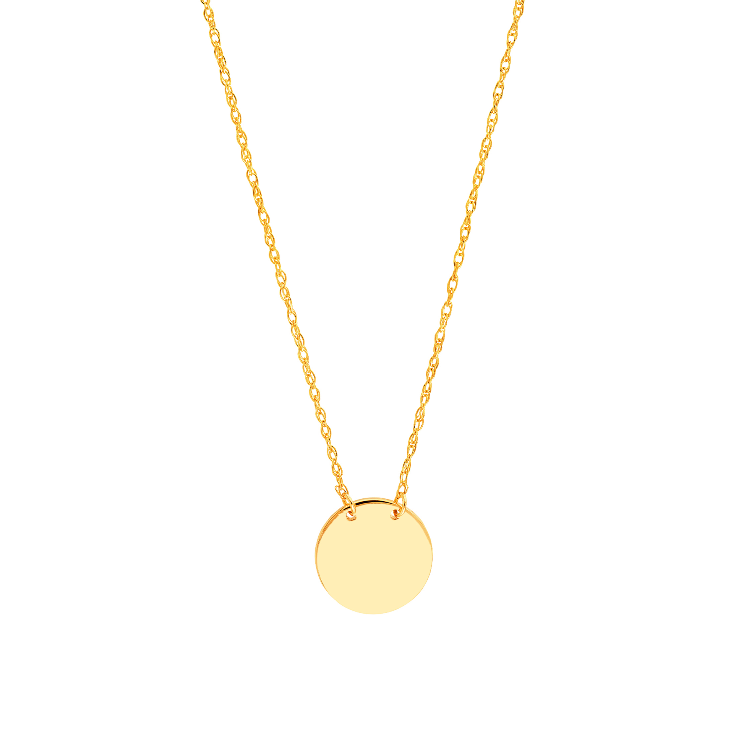 Mini Disc Gold Necklace
