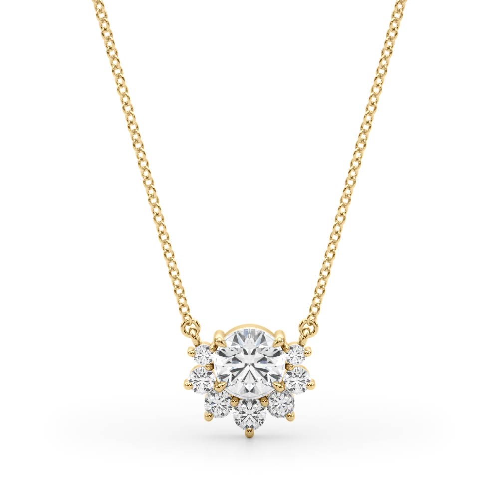 Petal Cluster Lab Diamond Necklace
