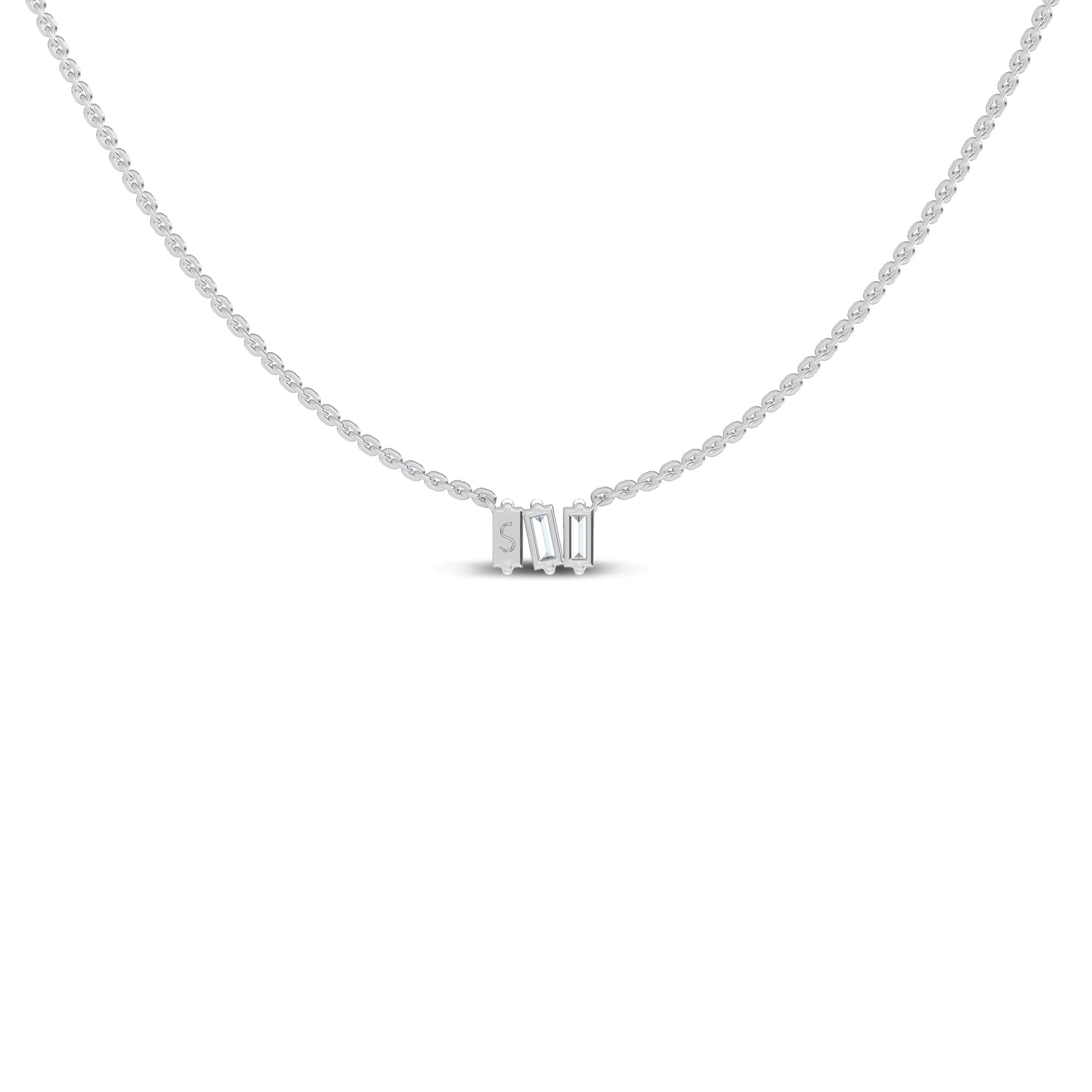 Staccato Baguette Lab Diamond Necklace by Christian Siriano