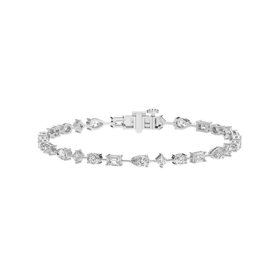 Celeste Multi-Shape Diamond Tennis Bracelet