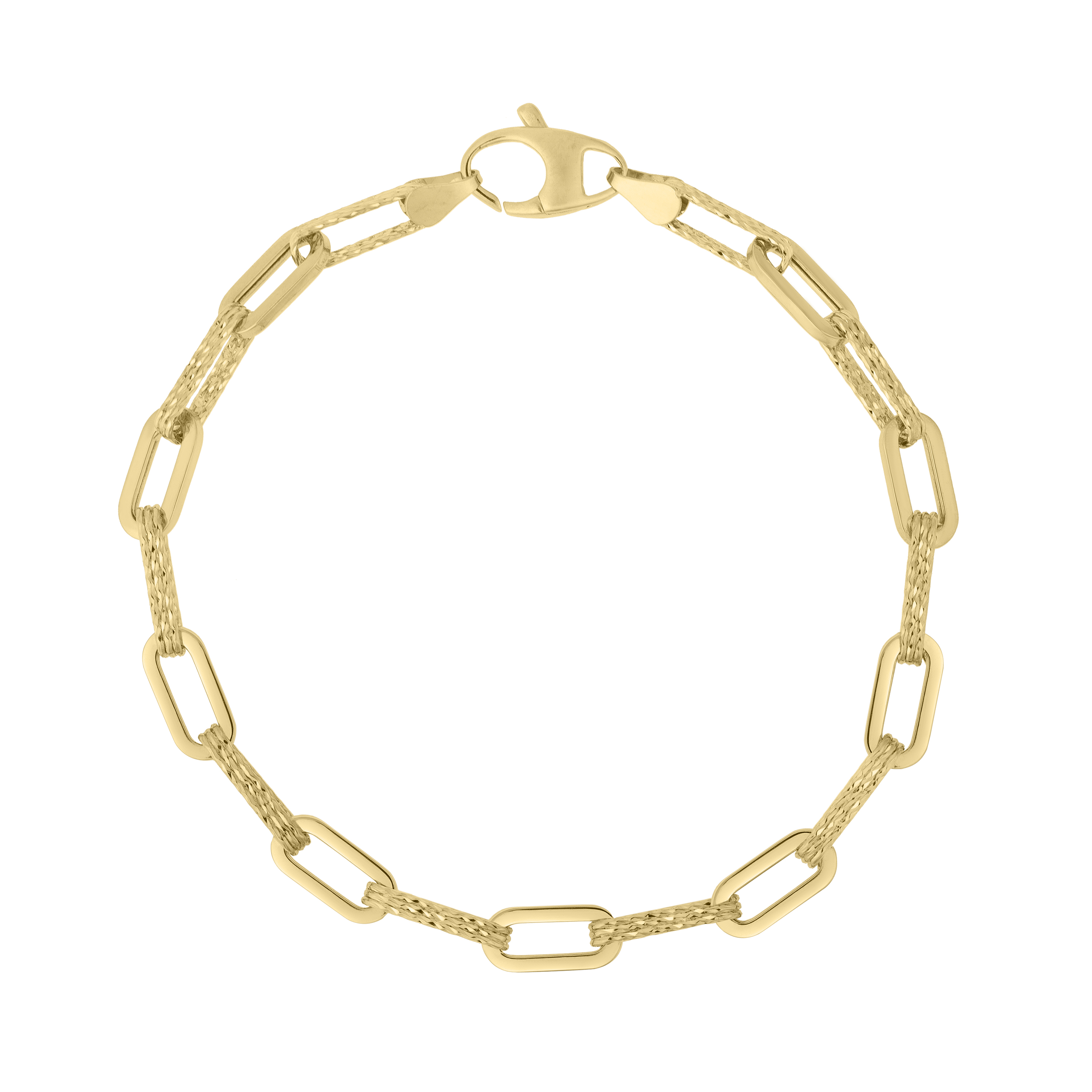Textured Paperclip Link Bracelet