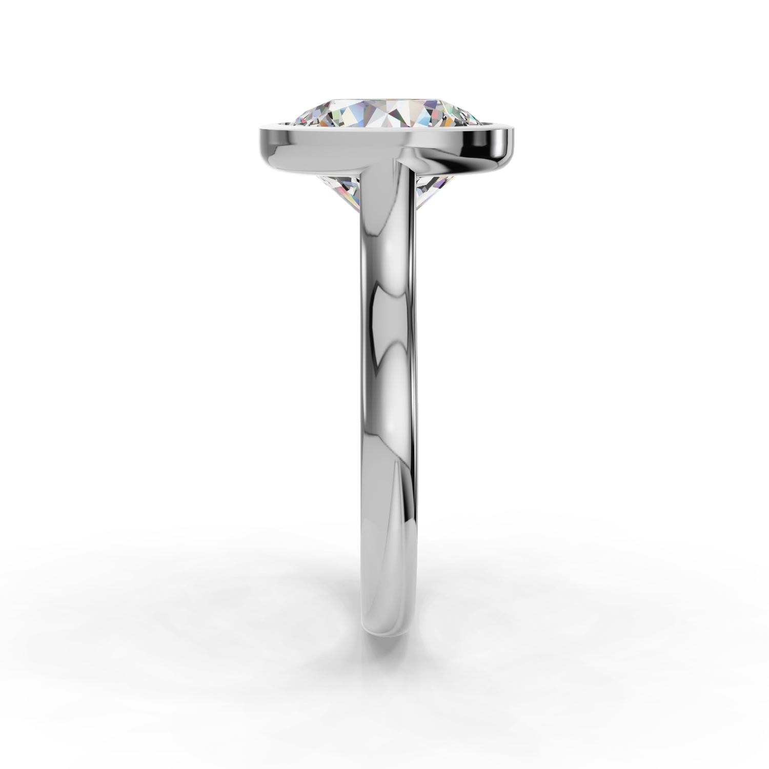 Emery Bezel Solitaire Engagement Ring (2.5mm)