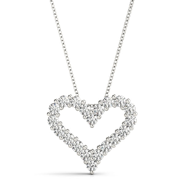 Pave Lab Diamond Heart Necklace