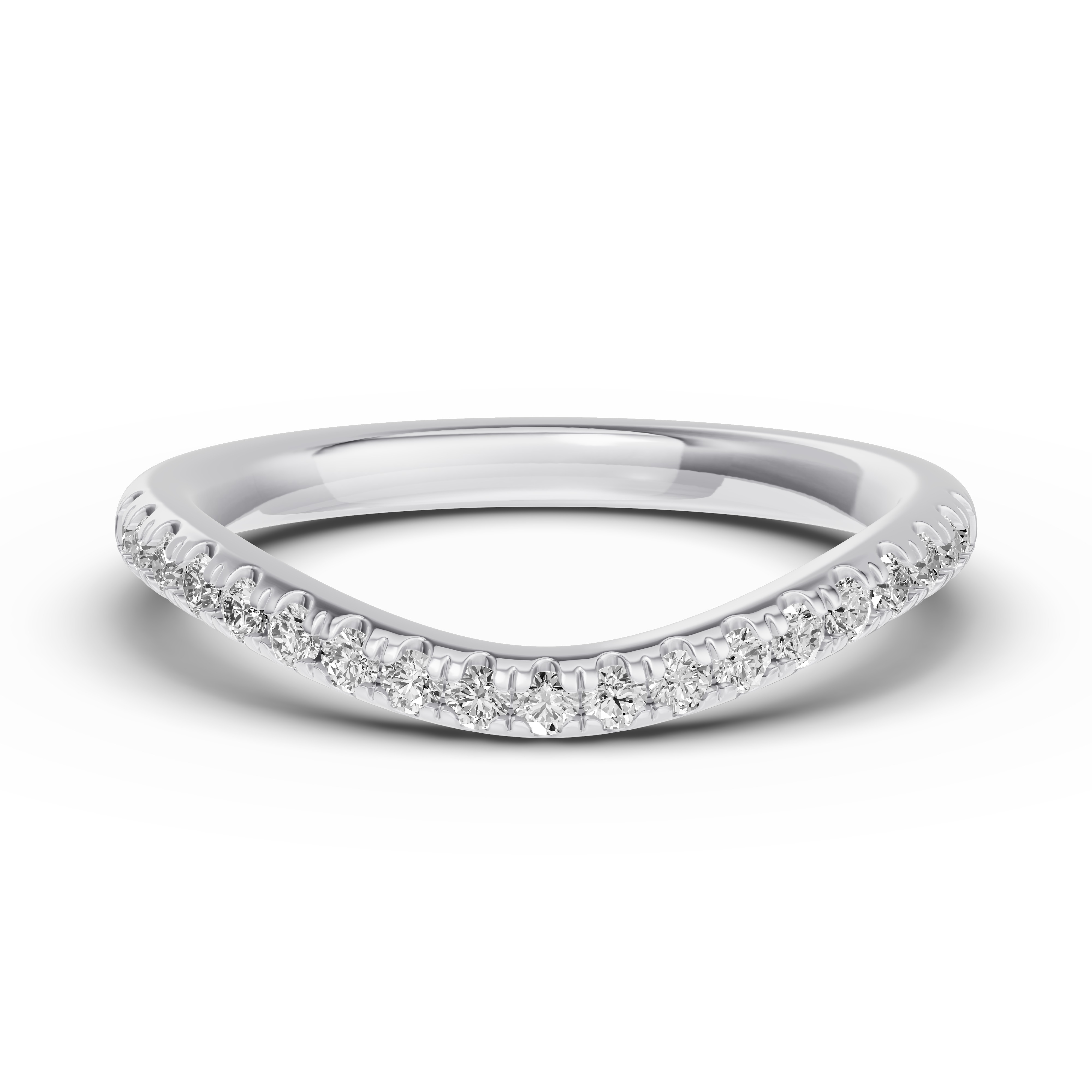 Classic Curved Pave Band