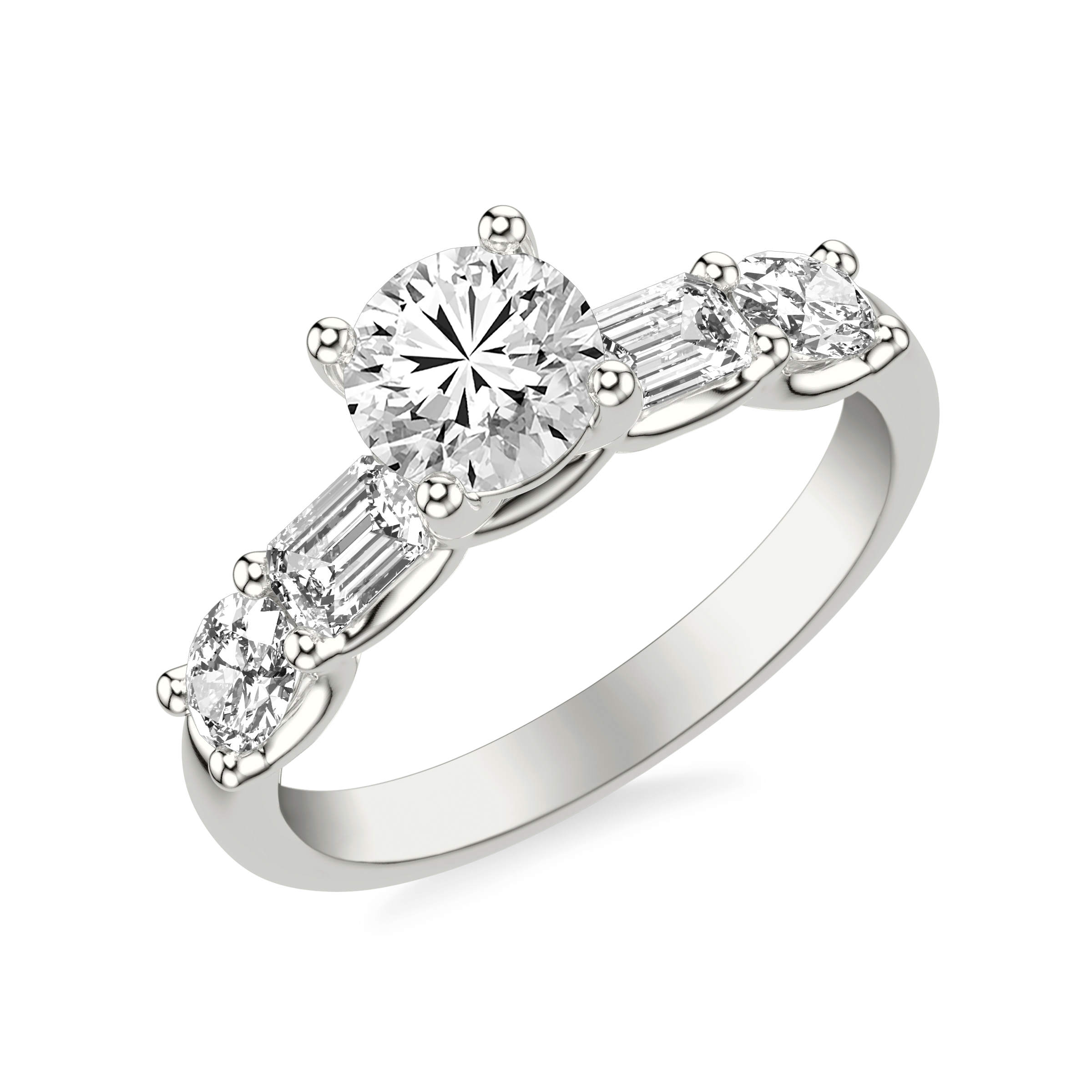 Kent Mixed-Shape Lab Engagement Ring